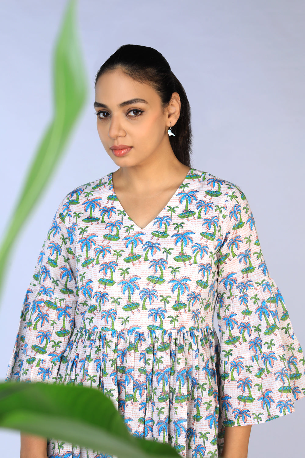 Kalanjali Ethnics Handblock Printed gathered Dress - view 10