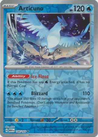 Rare sv035-144 reverse – Pokémon Articuno - 144/165 - Rare [sv035-144] [Reverse Holo]
