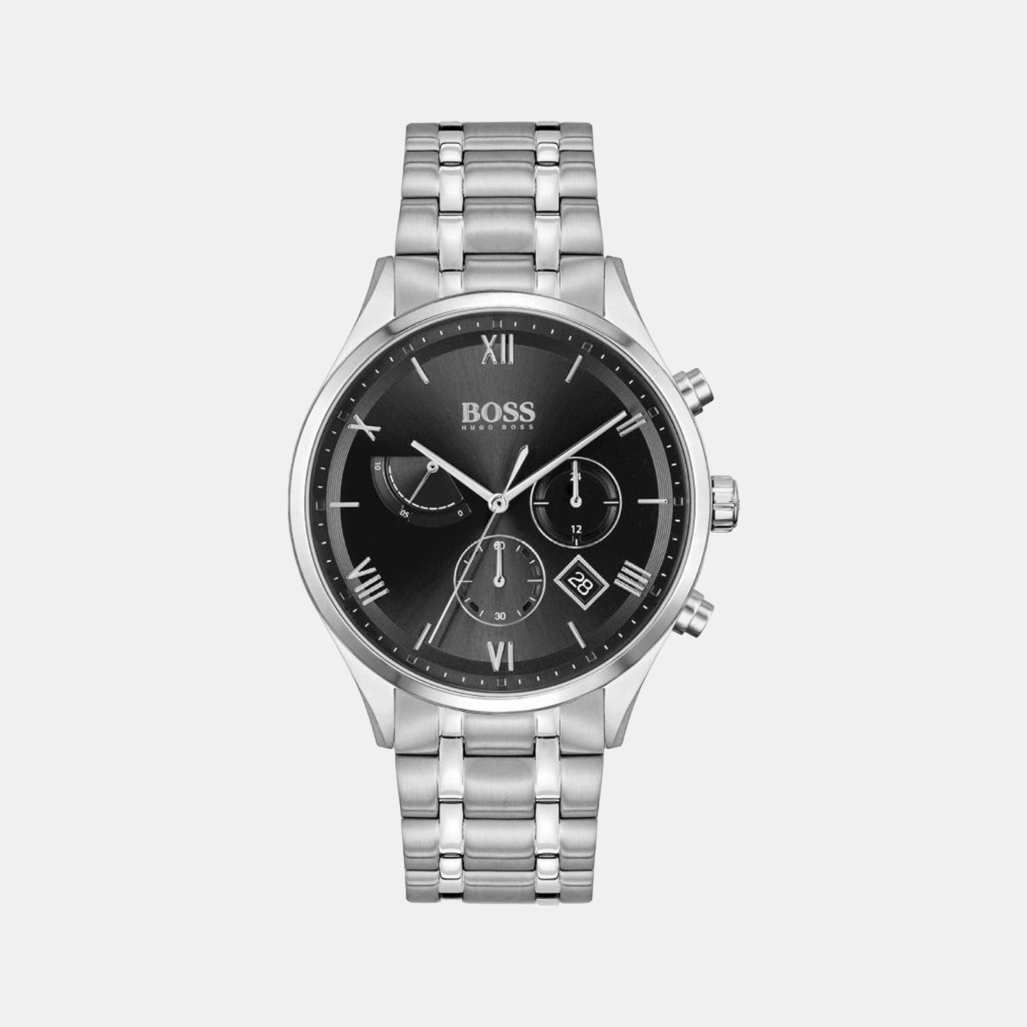 Boss Gallant Men Quartz Black Dial Analog Stainless Steel Watch 1513891