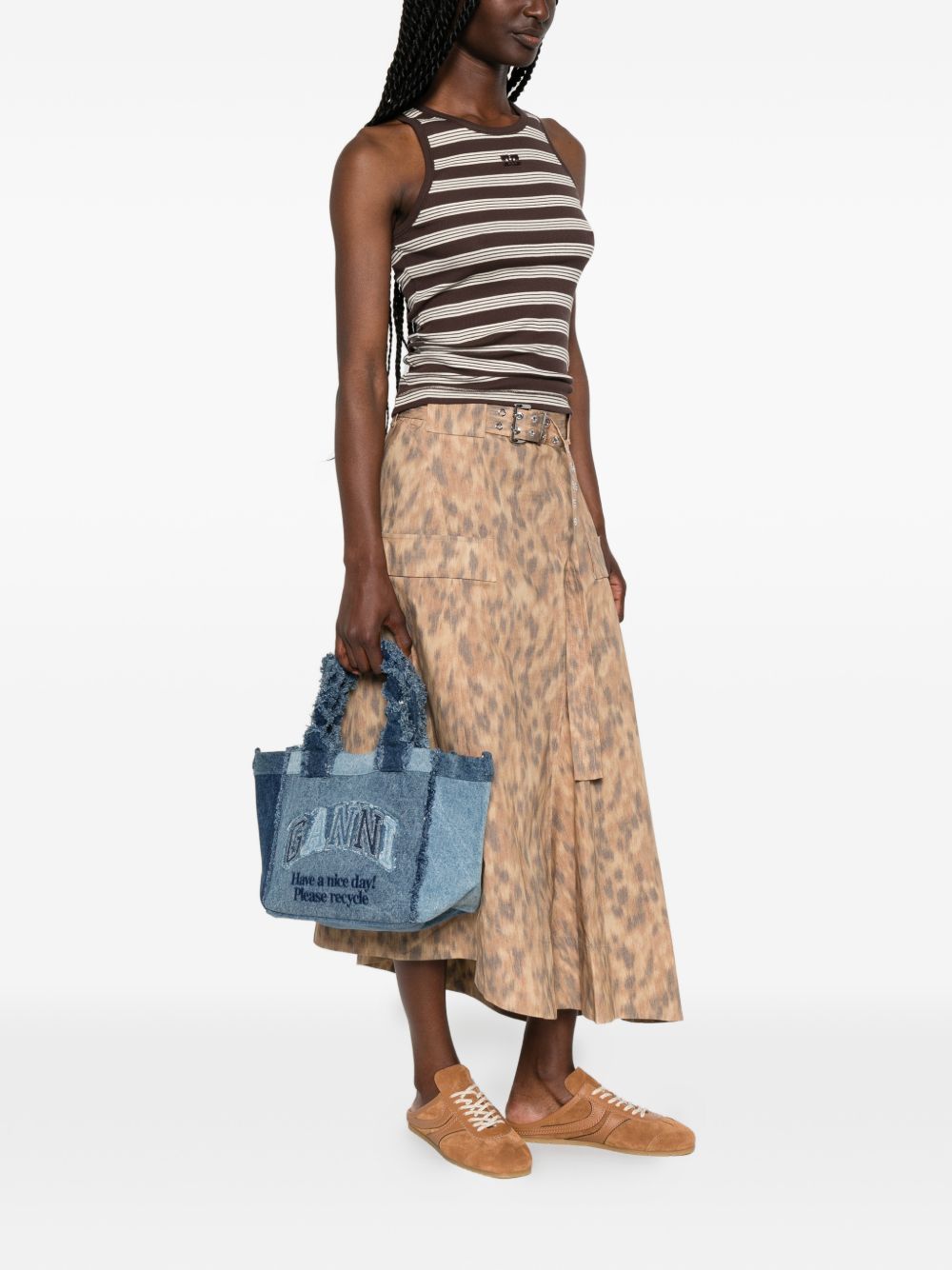 Ganni Denim small tote bag – 100% Recycled Cotton - view 3