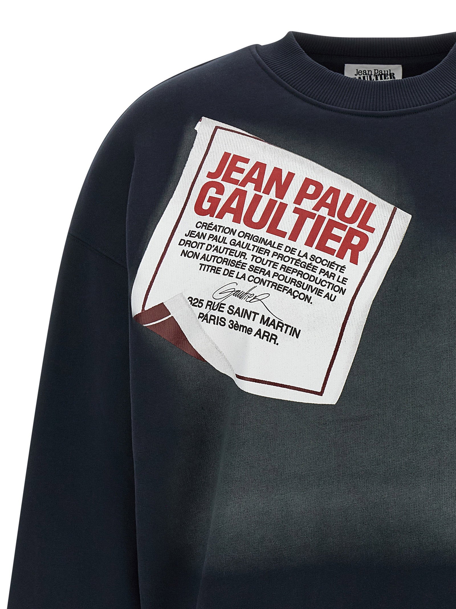 Jean Paul Gaultier The Blue Gaultier Label Sweatshirt - view 3