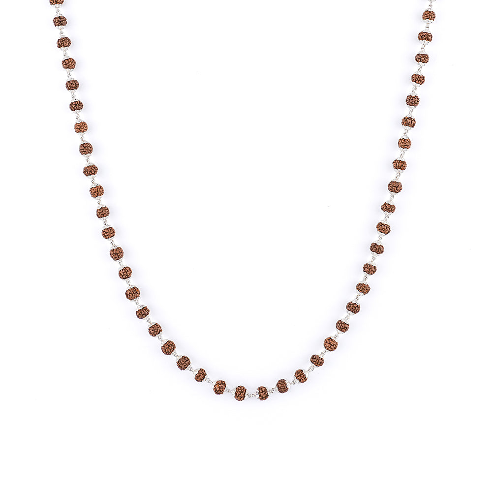 Prinjal Jewellers Rudraksha Silver Mala ( 6 - 7 mm Rudraksha) - view 4