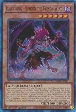 Yu-Gi-Oh! Blackwing - Simoon the Poison Wind - RA01-EN012 - Prismatic Ultimate Rare - 1st Edition