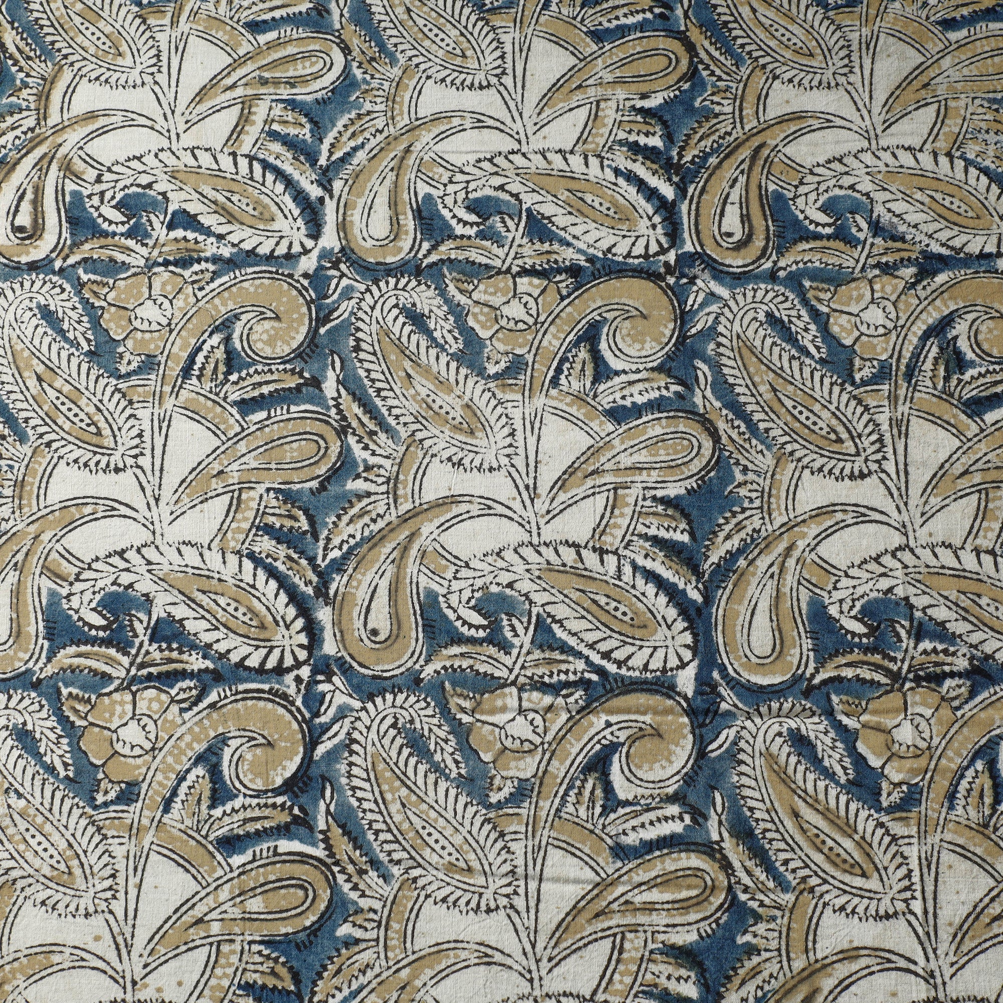 SOUTH KARGHA Beige - Kalamkari Block Printed Cotton Fabric - view 4