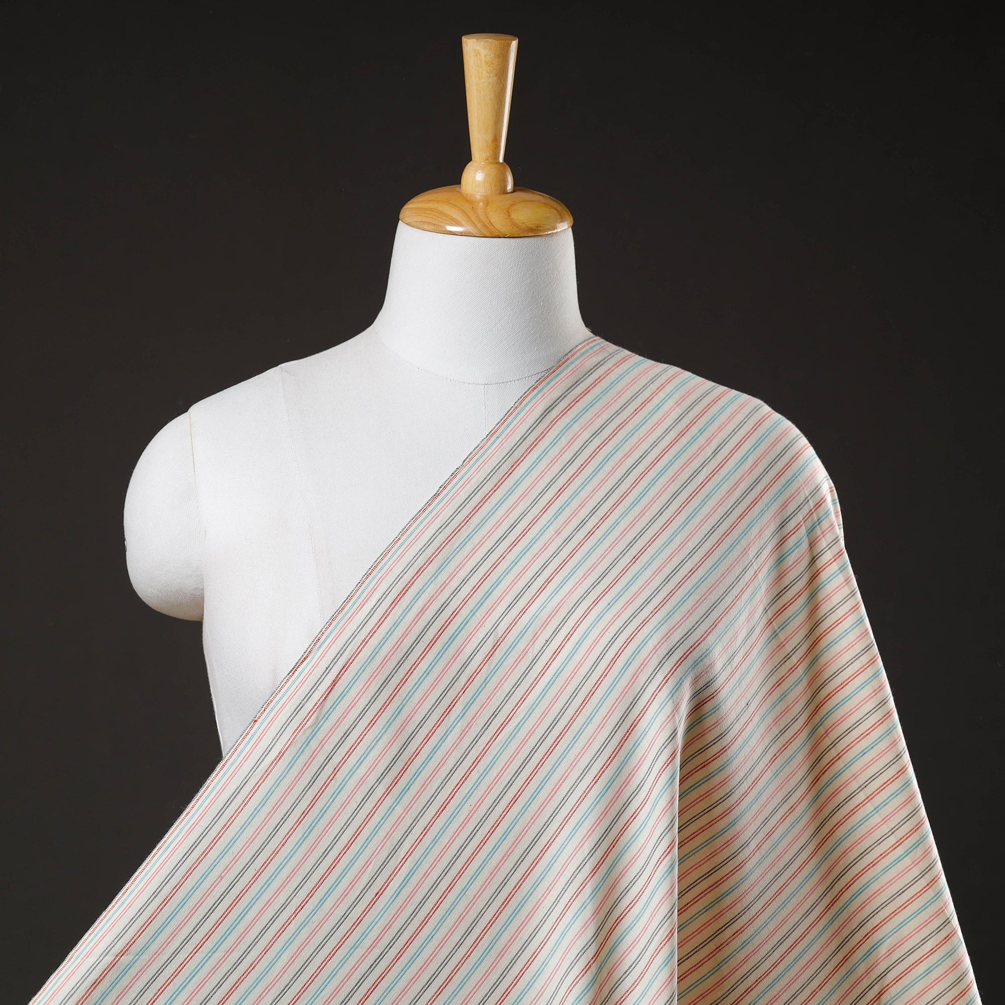 AHA VASTRA HANDLOOM Beige - Jhiri Pure Handloom Cotton Fabric