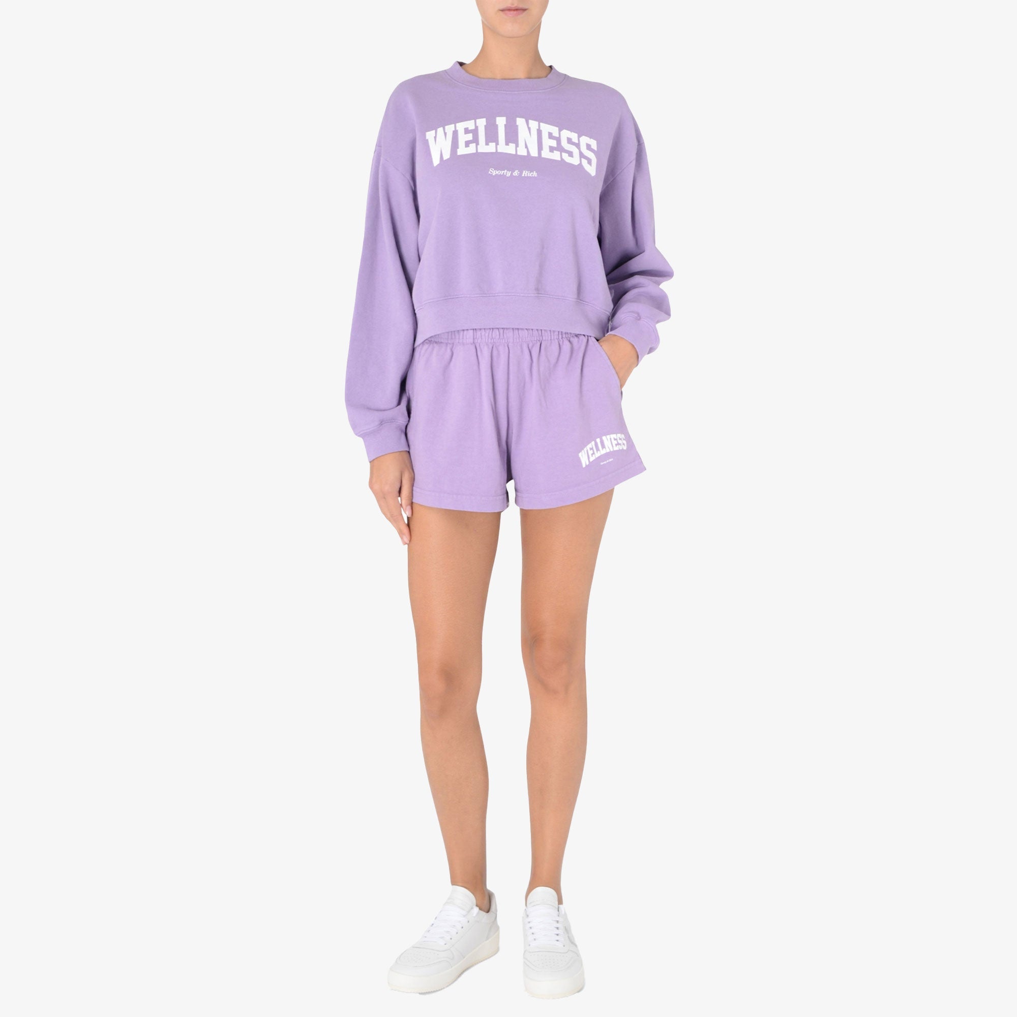 Sporty & Rich | Wellness Ivy Disco Short { Violet/white - view 7