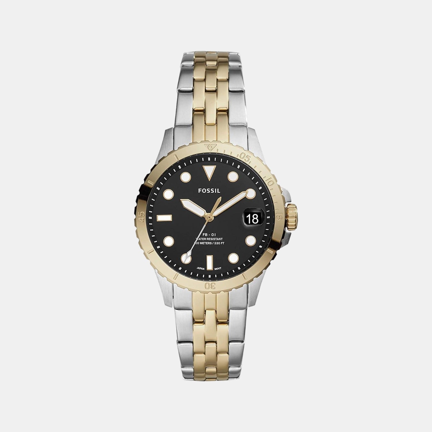 Fossil Fb-01 Women Quartz Silver Dial Analog Stainless Steel Watch ES4745