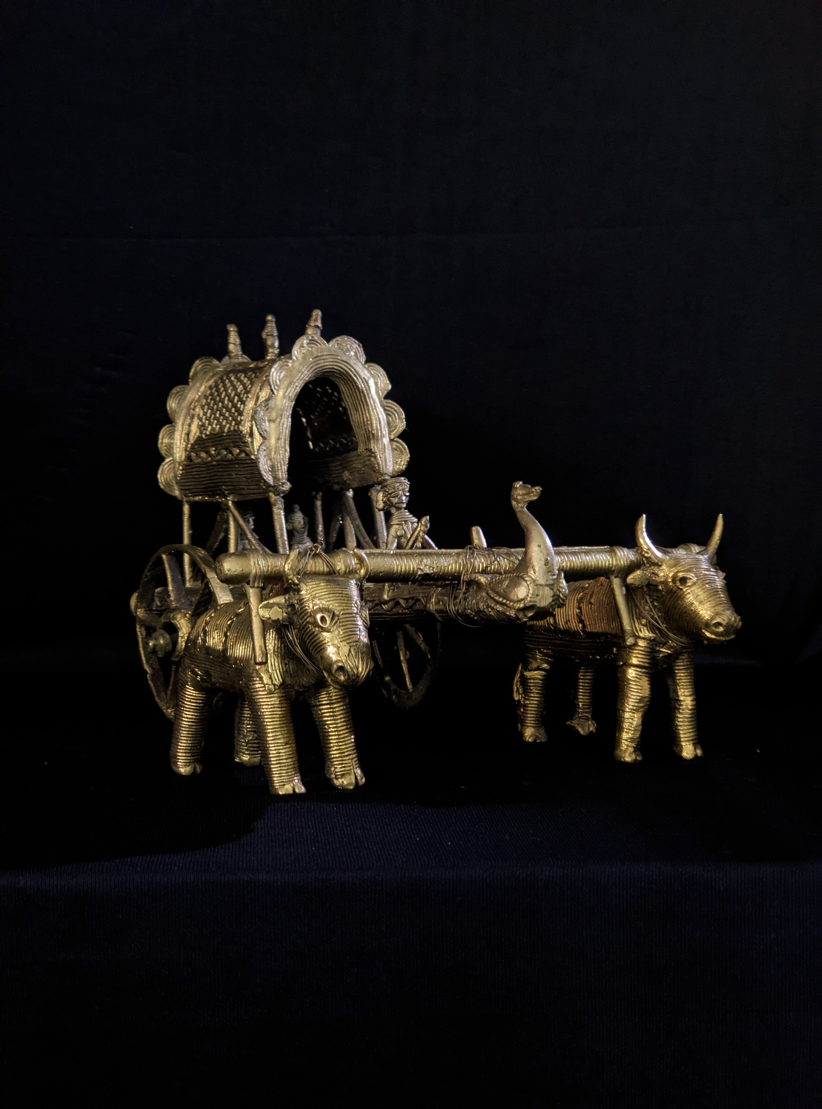 IndianVillèz Dhokra Bullock Cart Brass Meta Craft - view 2