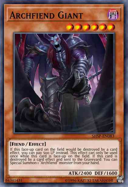 Yu-Gi-Oh! Archfiend Giant - SHSP-EN083 - Rare - Unlimited