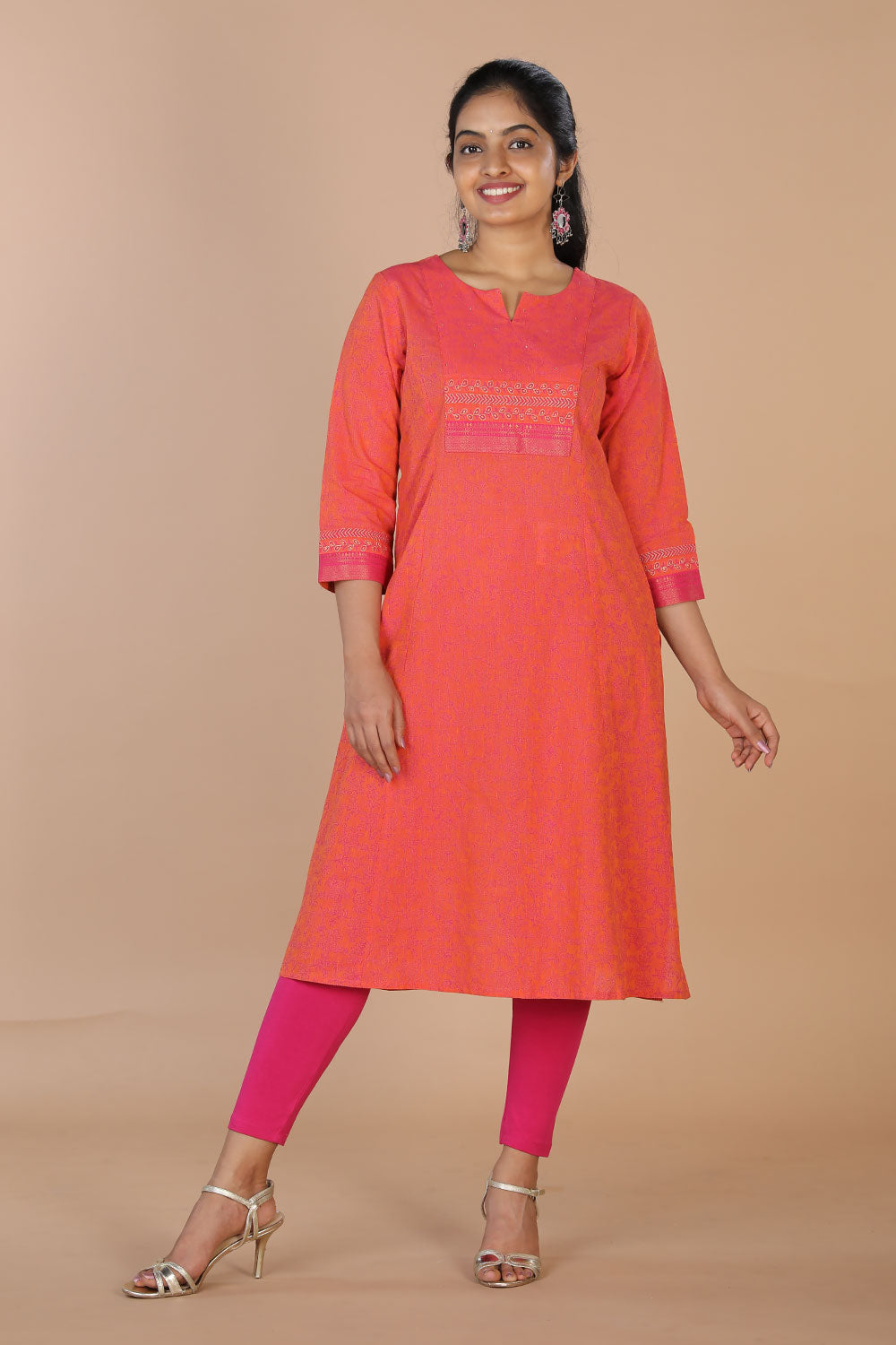Kalanjali Ethnics Festive cotton blockprinted kurti