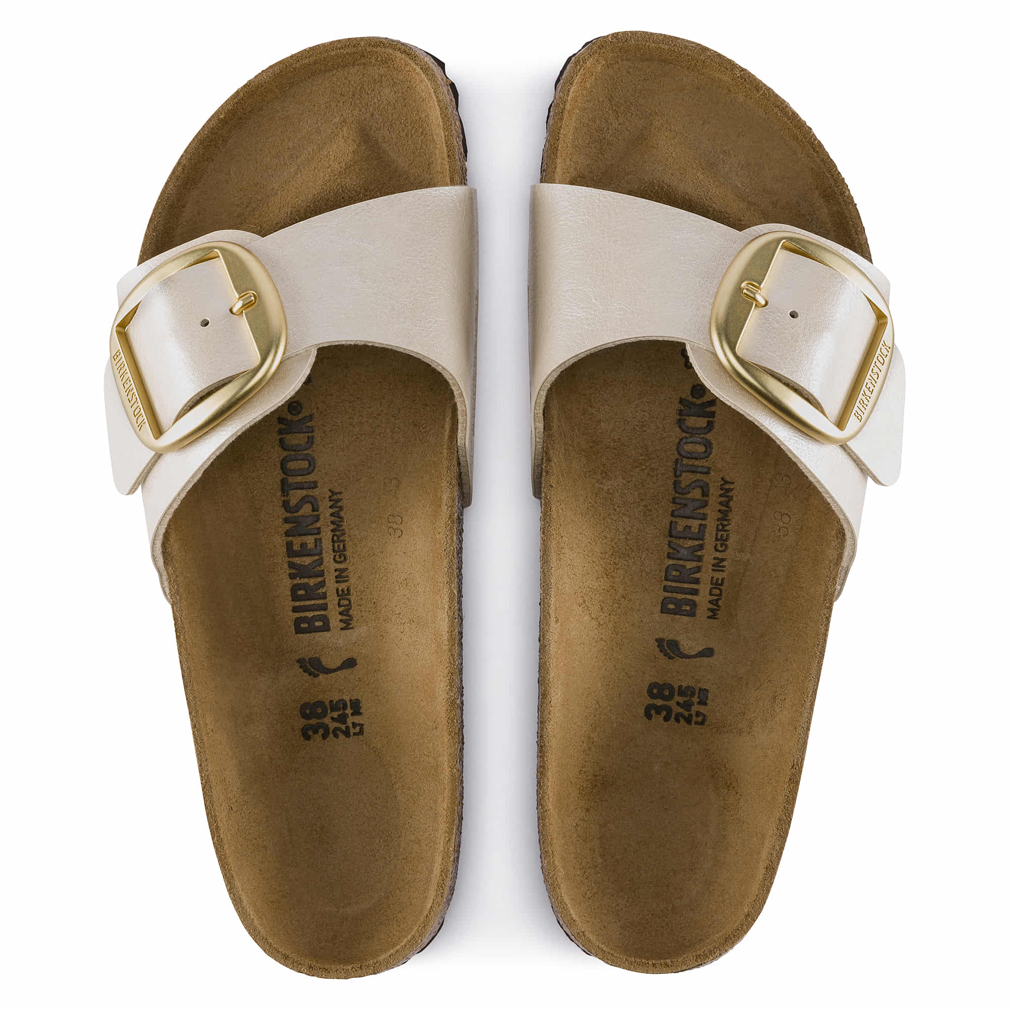 Birkenstock Madrid Big Buckle Birko-Flor – White White/Graceful Pearl - view 2
