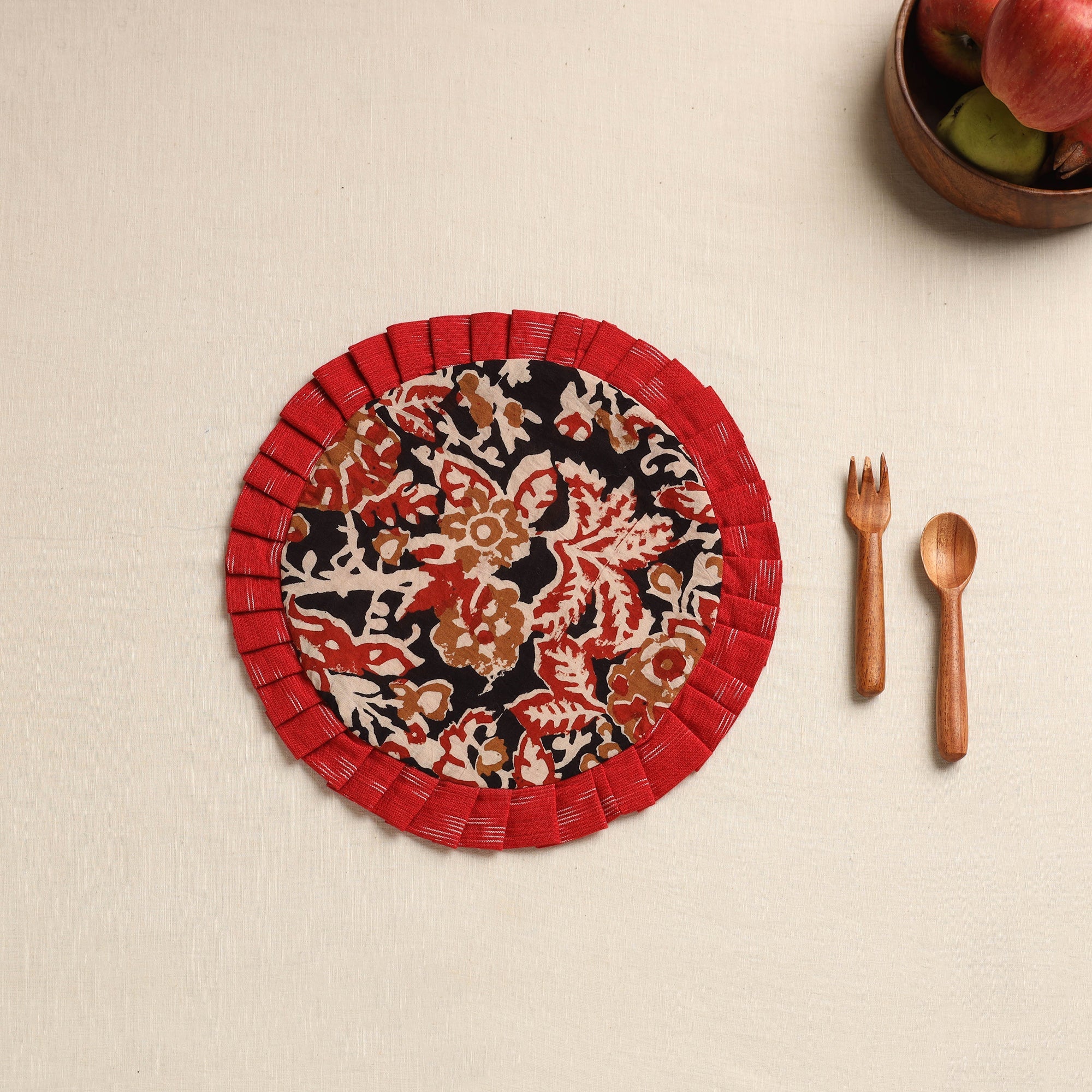 NOORI BAZAR Black - Handcrafted Cotton Round Pot Holder 05