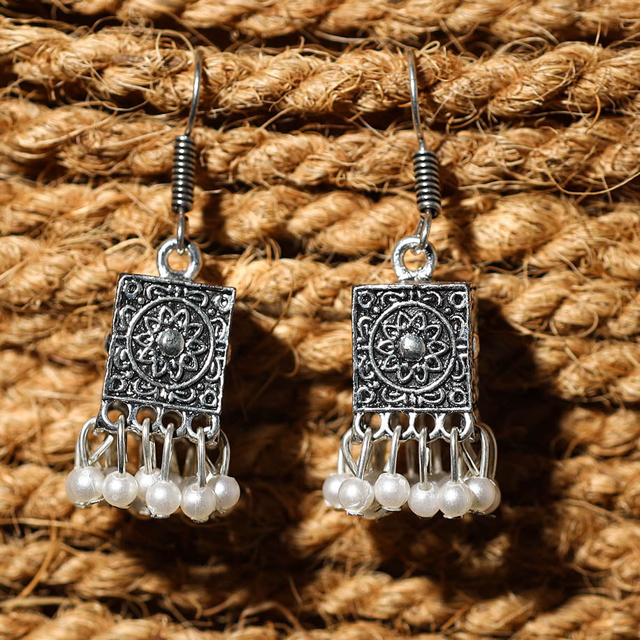 JALPARI Ashifa Handcrafted GS Beaded Jhumki Earrings - view 2