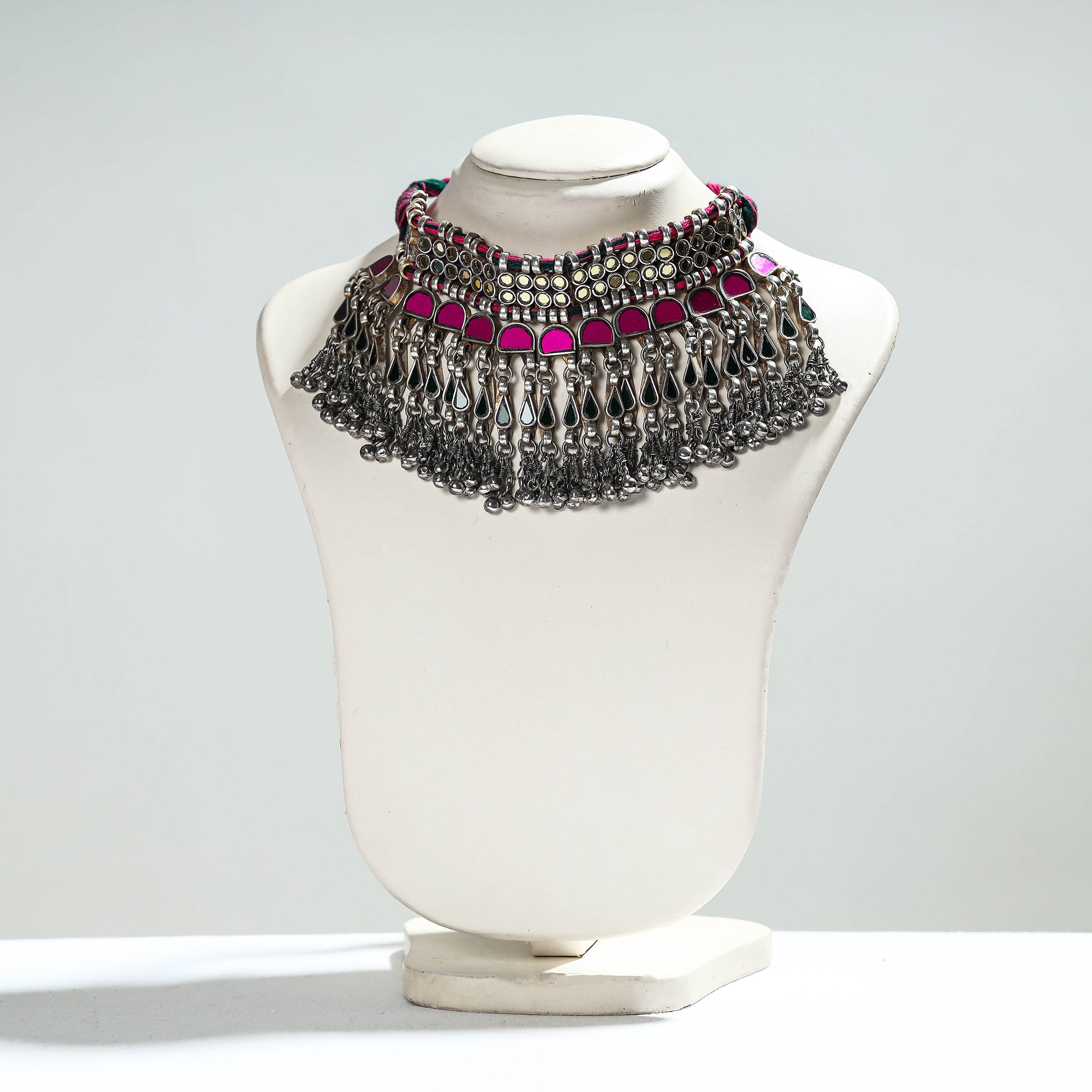 ITOKRI CRAFTS INITIATIVE Antique Glass Encrusted Tribal GS Necklace