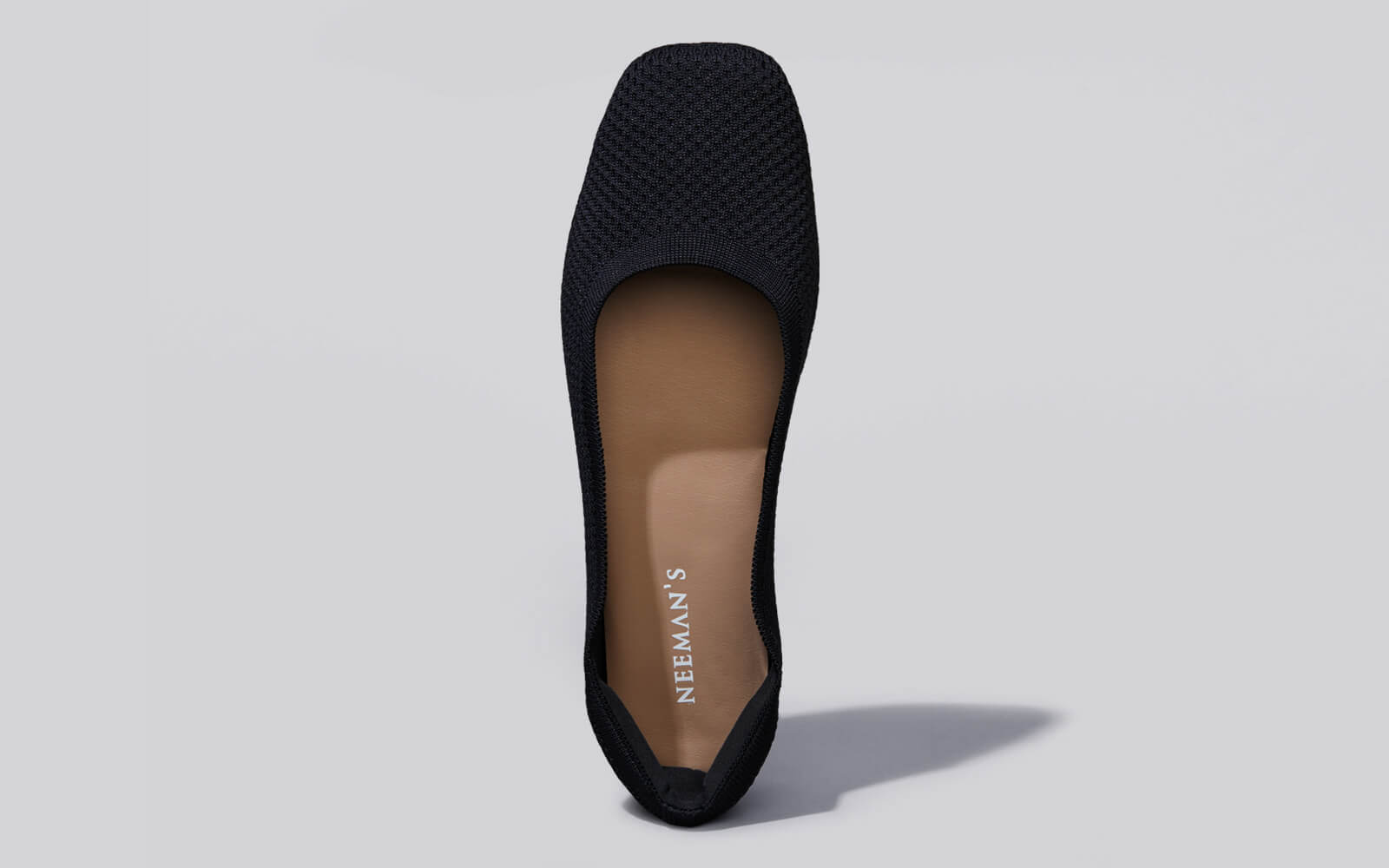 Neeman's Plush Square Flats : Black - view 4
