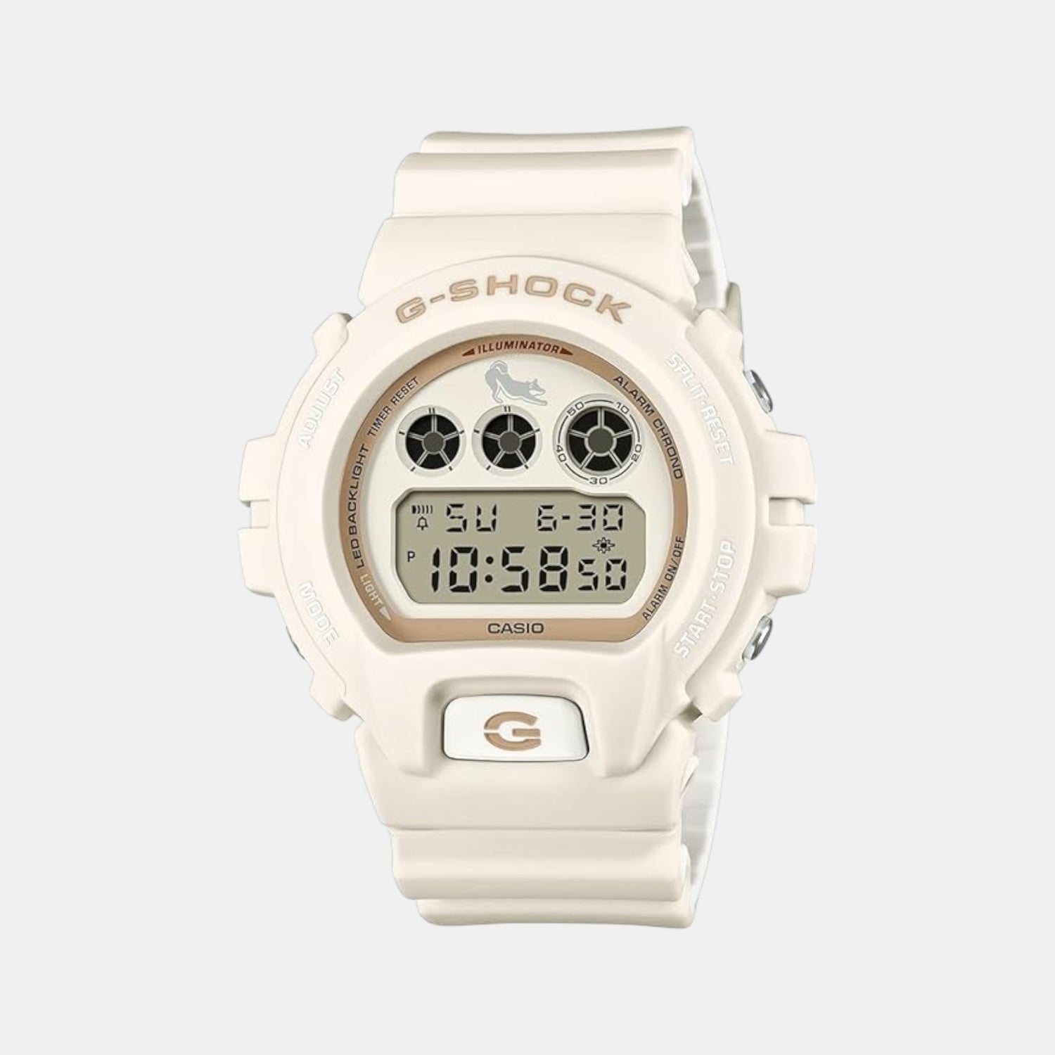 Casio G-Shock Men Quartz Cream Dial Digital Resin Watch G1640
