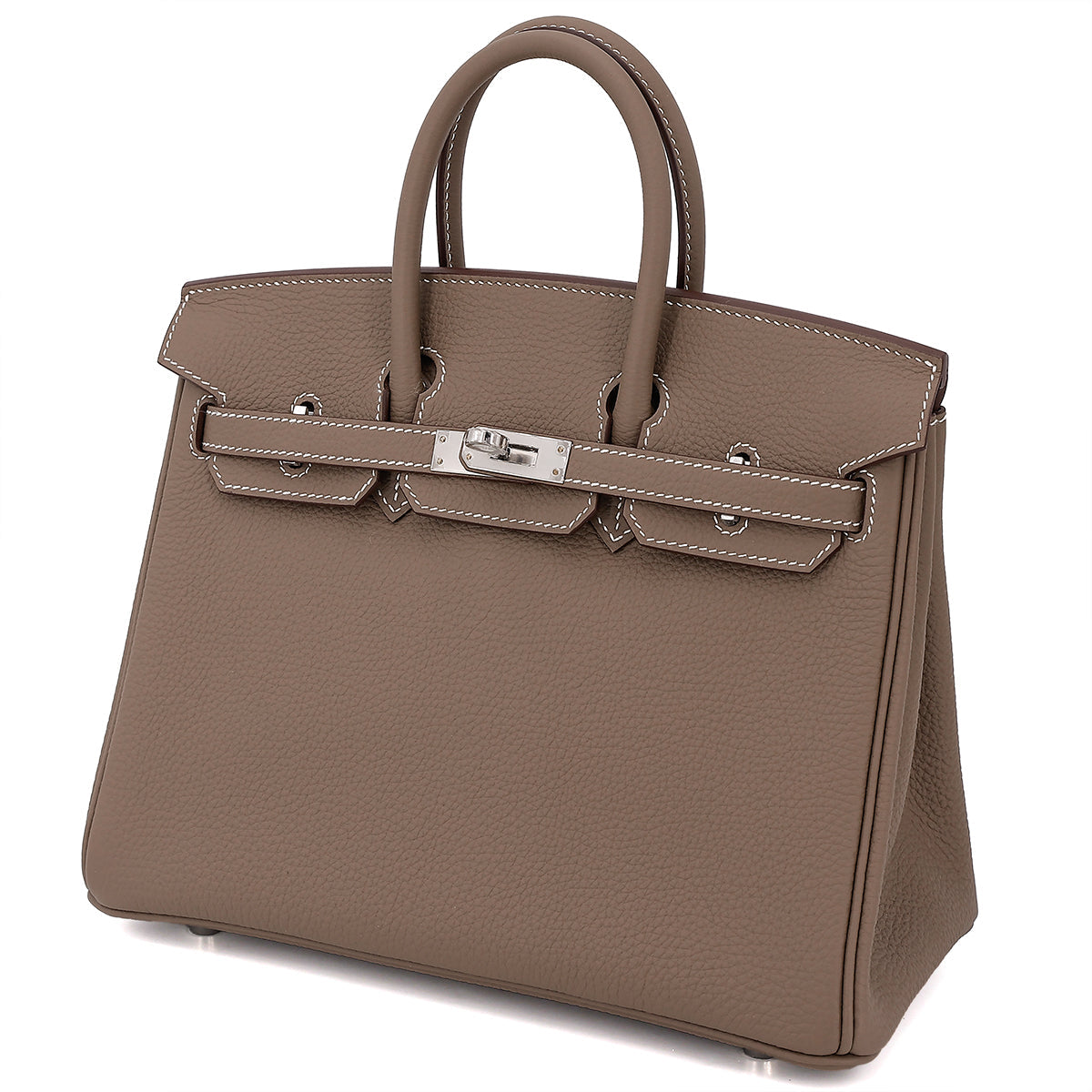 Cop Underdog HERMÈS Birkin 25 Etoupe Togo Palladium hardware - view 2