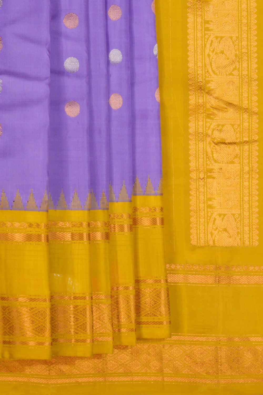 Kalanjali Gadwal Silk Purple Saree – Women's