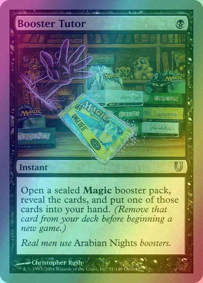 Booster tutor 51 – Magic Booster Tutor [51] [Unhinged] [Foil]