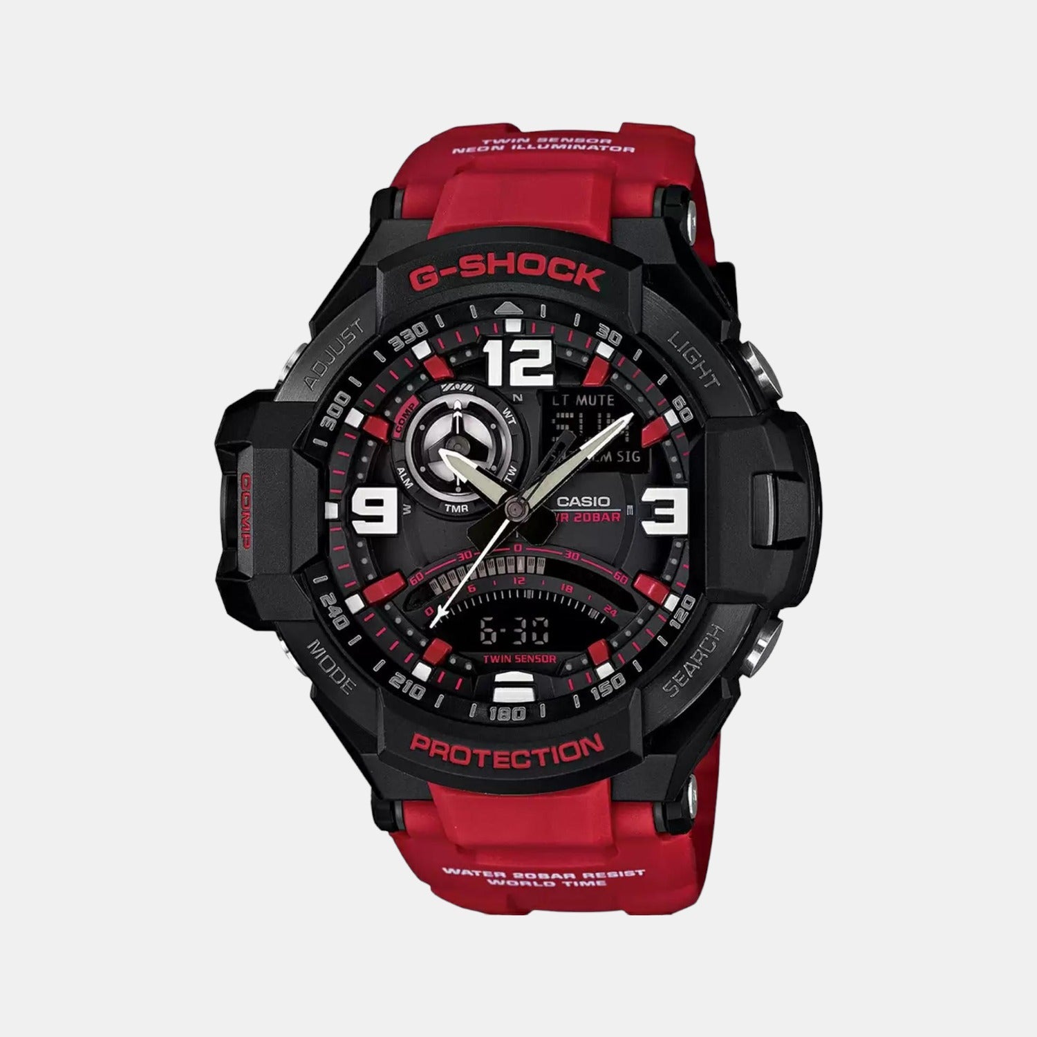 Casio G-Shock Men Quartz Black Dial Analog-Digital Resin Watch G542