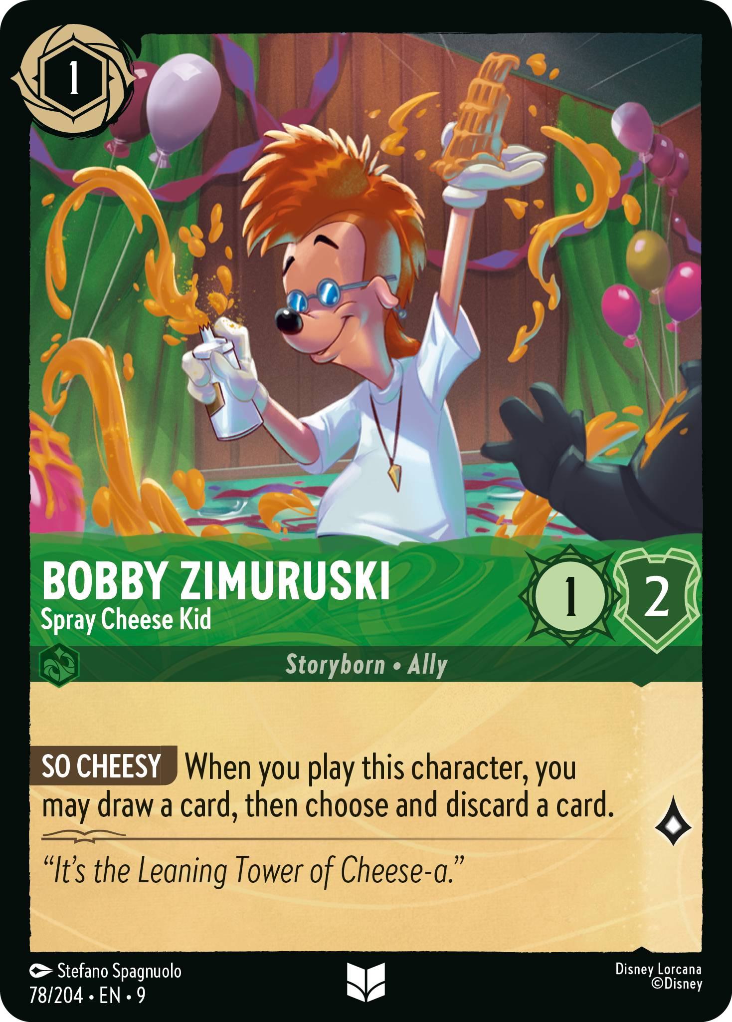 Lorcana Bobby Zimuruski - Spray Cheese Kid - 78/204 [Fabled] [Non-Foil]