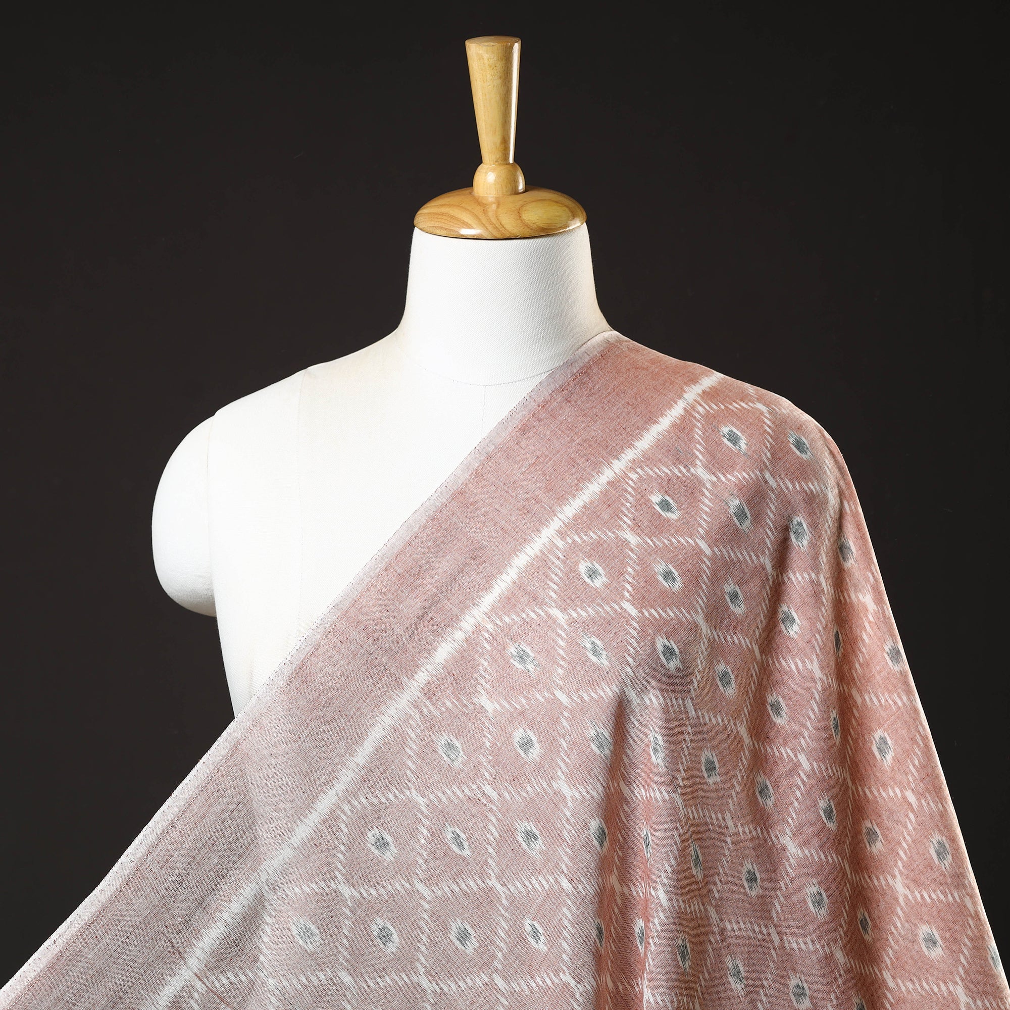 ASHOKA ASSEMBLE - CELEBRATING CRAFTS OF ODISHA Brown - Maniabandha Ikat Weave Handloom Cotton Fabric 10