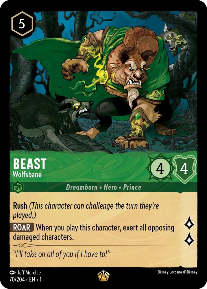 204 the first – Lorcana Beast - Wolfsbane - 70/204 [The First Chapter] [Non-Foil]