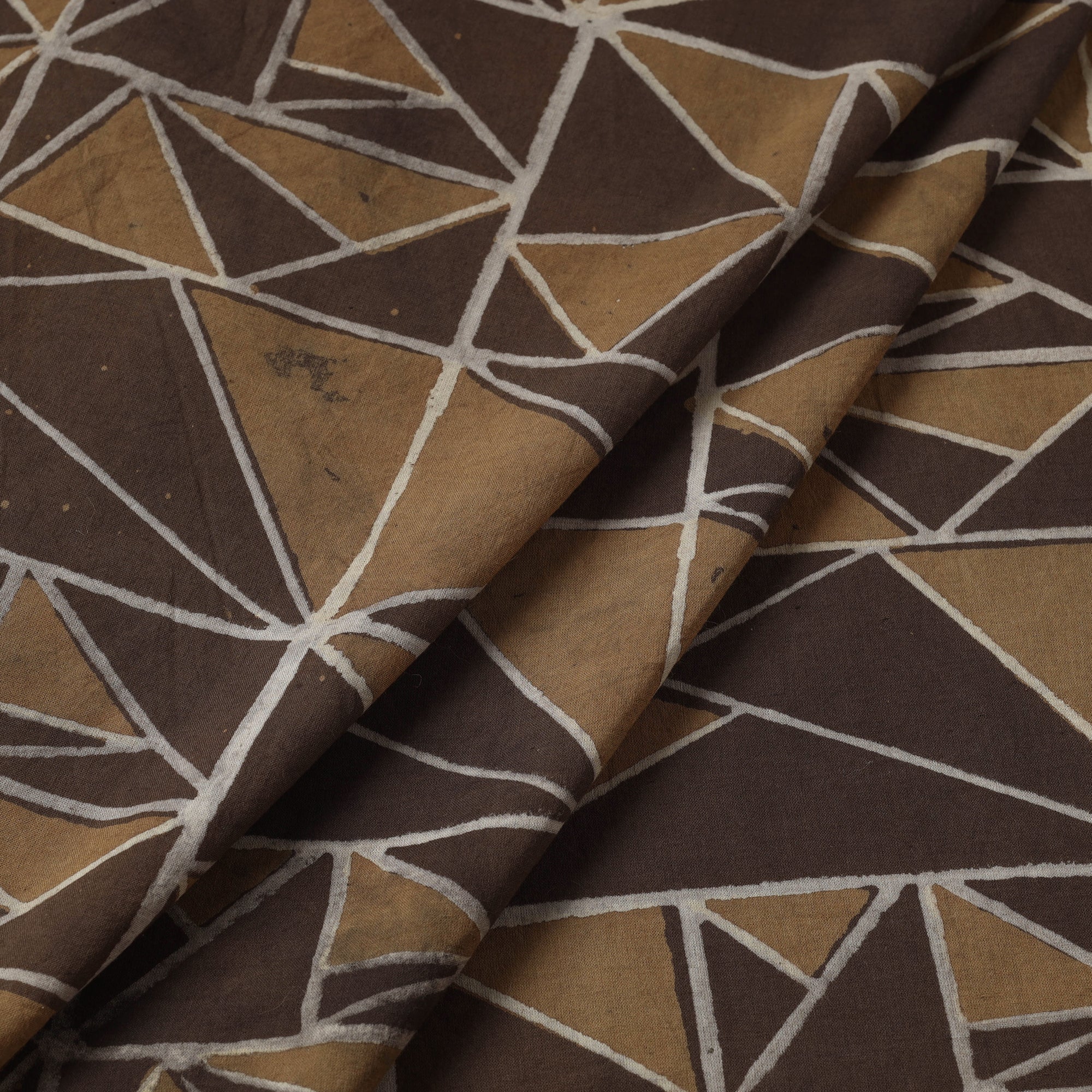 HAVELI CHRONICLES Brown - Akola Hand Block Printed Cotton Fabric - view 2