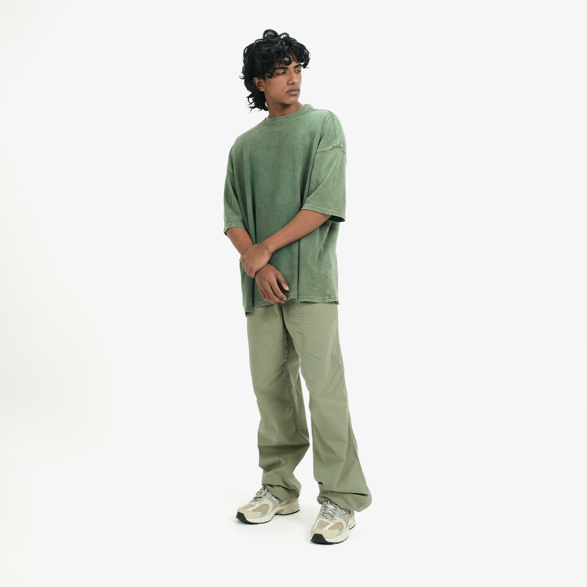 Superkicks | SIGNATURE WASHED TEE { OLIVE GREEN - view 6