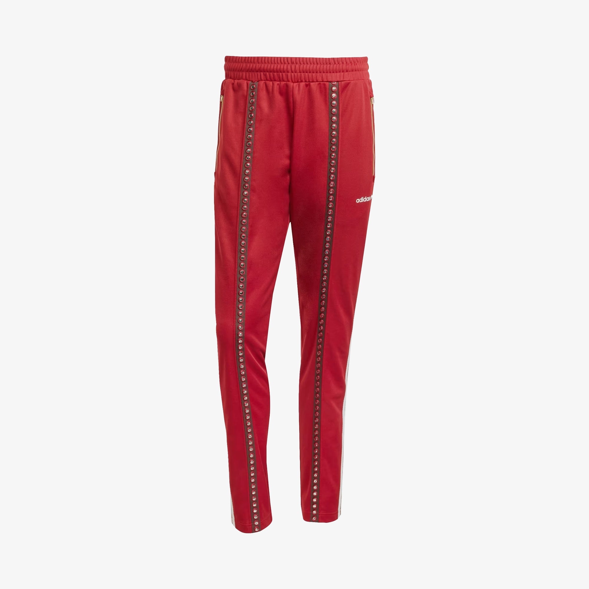 Adidas Originals | RETRO SPORTS CRICKET-INSPIRED TRACK PANTS { RUST RED - view 5