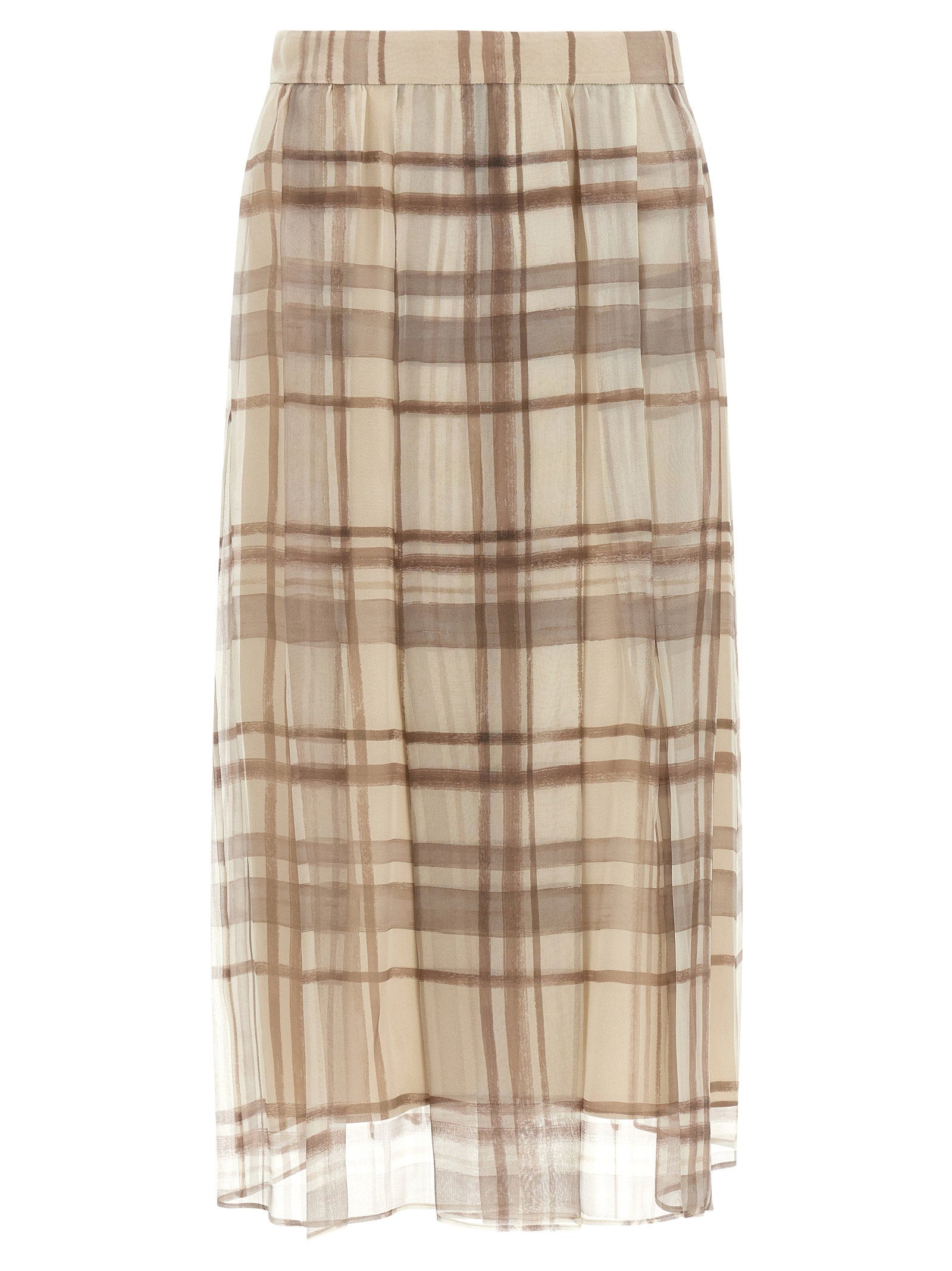Brunello Cucinelli Organza Skirt – 100% silk