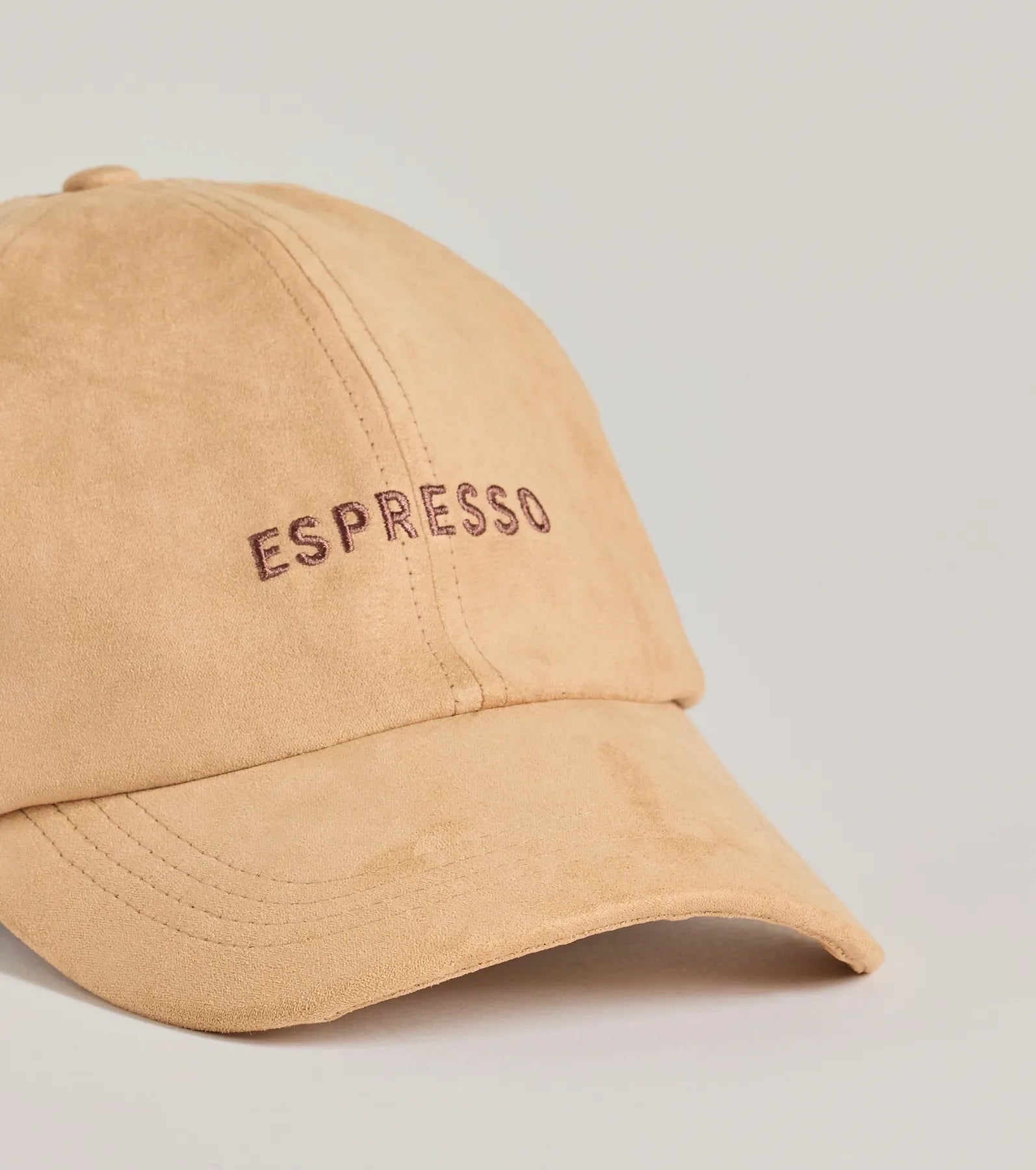 Windsor Faux Suede Espresso Script Cap – BEIGE - view 2