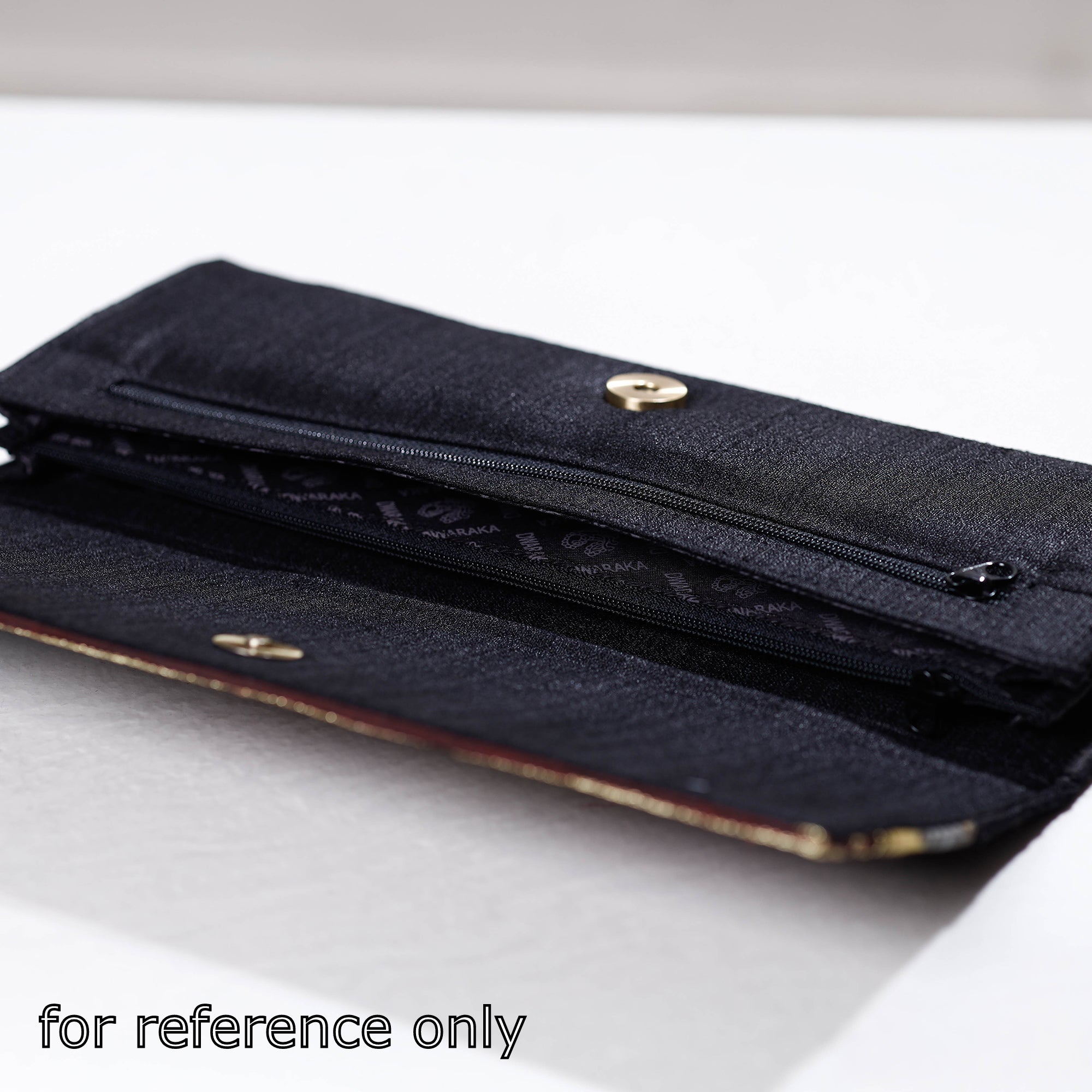 DWARAKA PLUS Brown - Handpainted Kalamkari Ghicha Silk Clutch - view 3