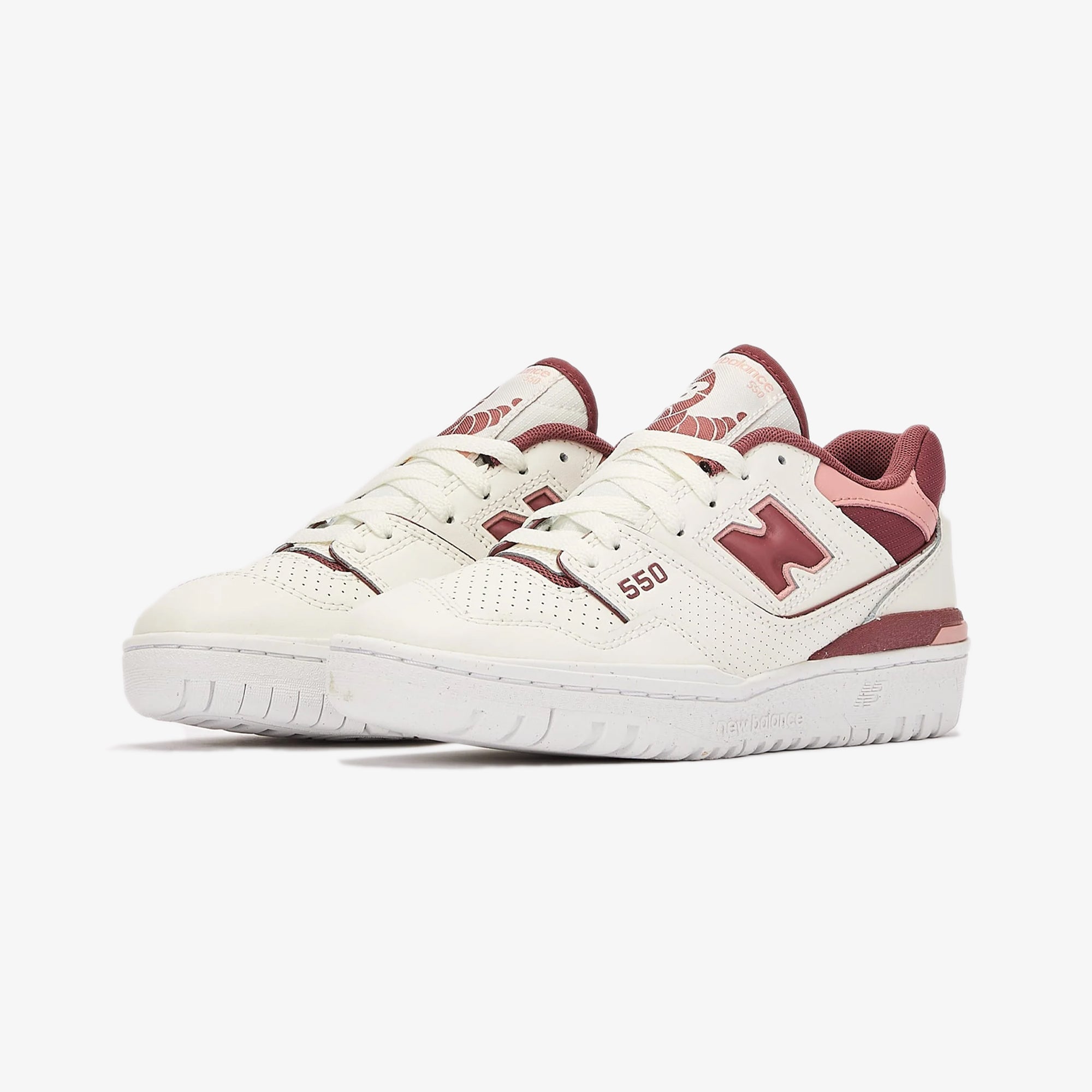New Balance | BB550 { SEA SALT/BURGUNDY - view 2