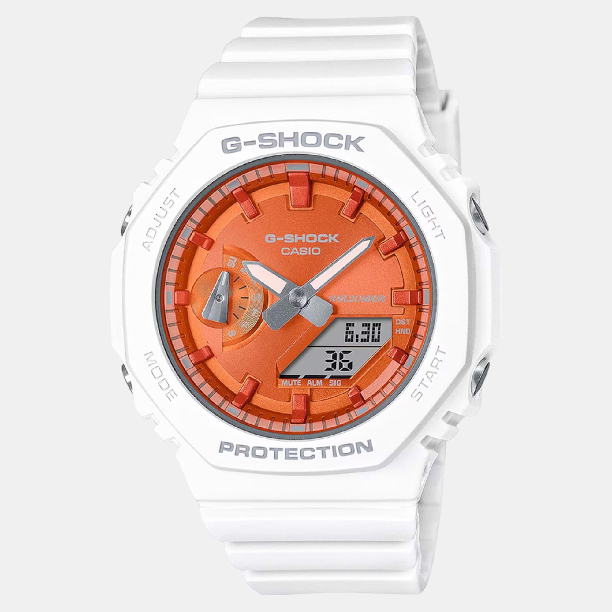 Casio G-Shock Women Quartz Orange Dial Analog-Digital Resin Watch G1491
