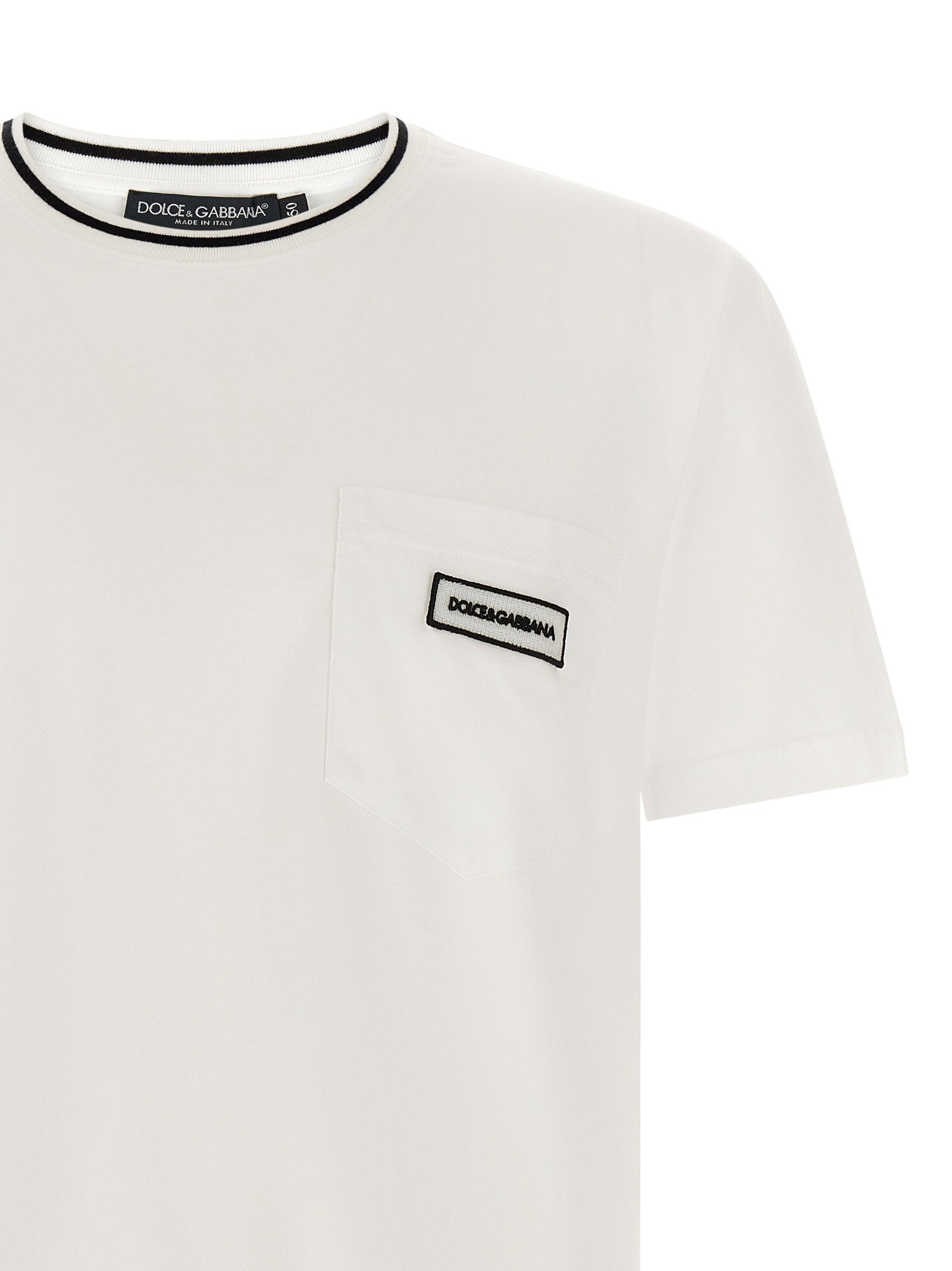 Dolce & Gabbana Logo Pocket T-shirt – 100% cotton - view 3