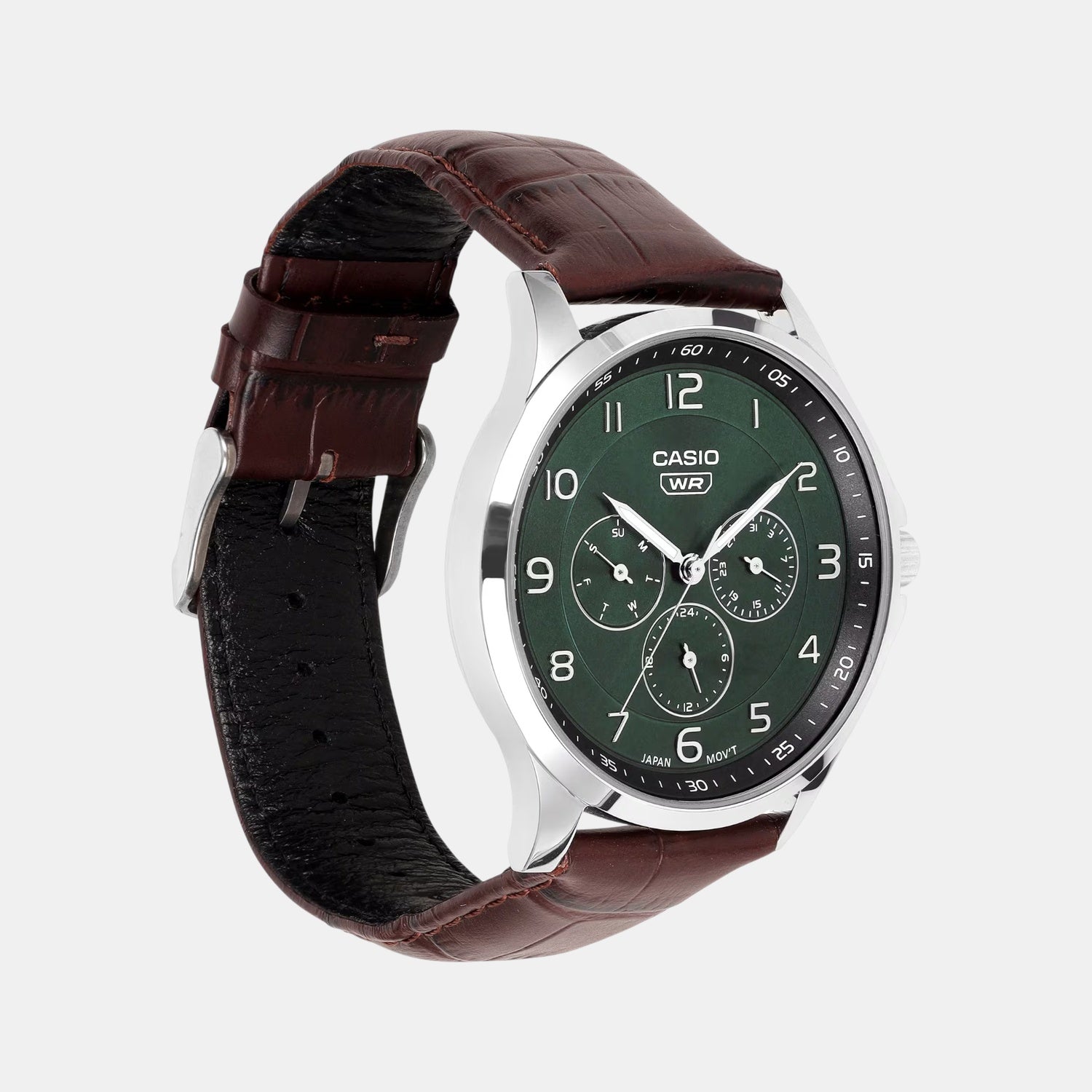 Casio Enticer Men Quartz Green Dial Analog Stainless Steel Watch A2456 - view 5