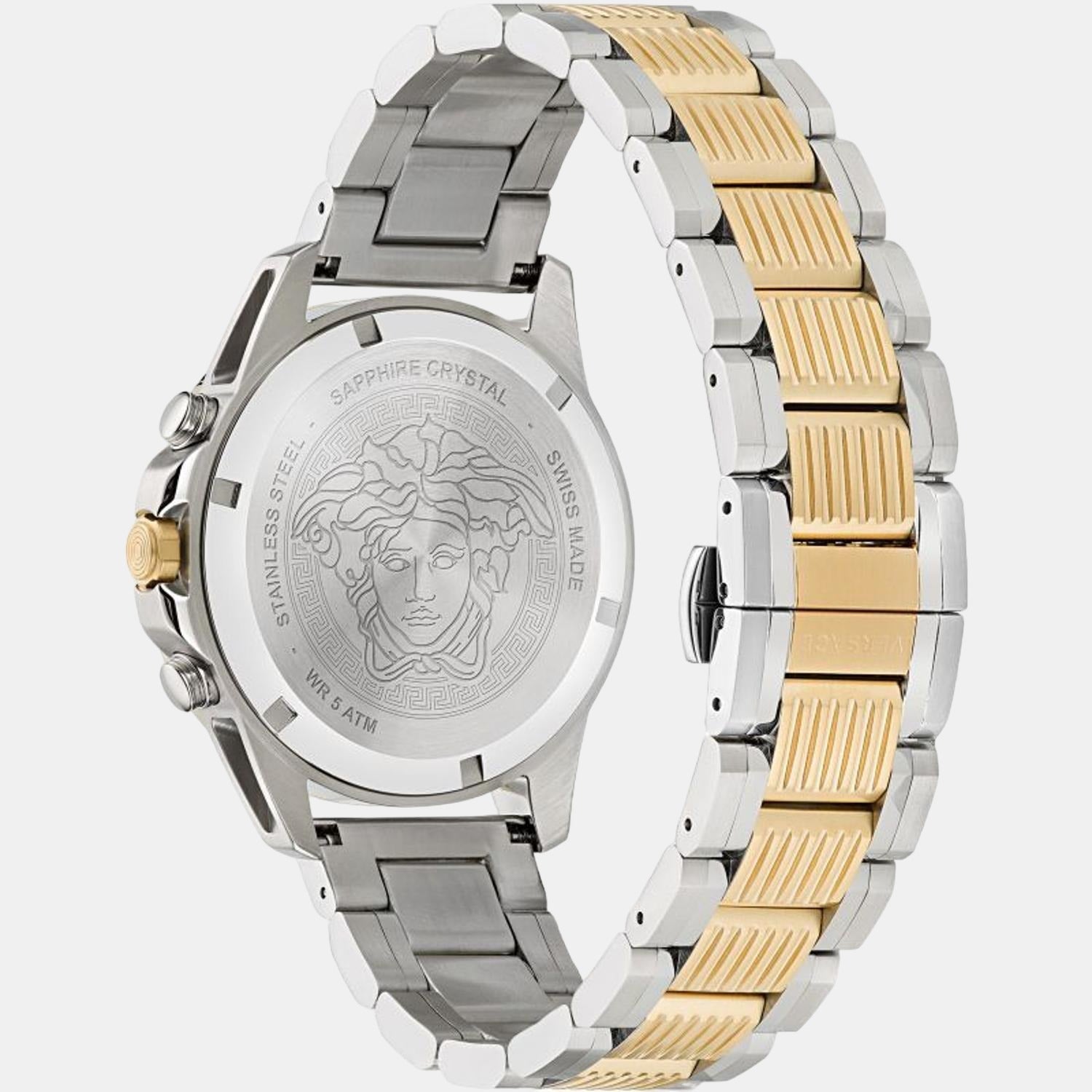 Versace Greca Men Quartz Silver Dial Analog Stainless Steel Watch VE3J00522 - view 2