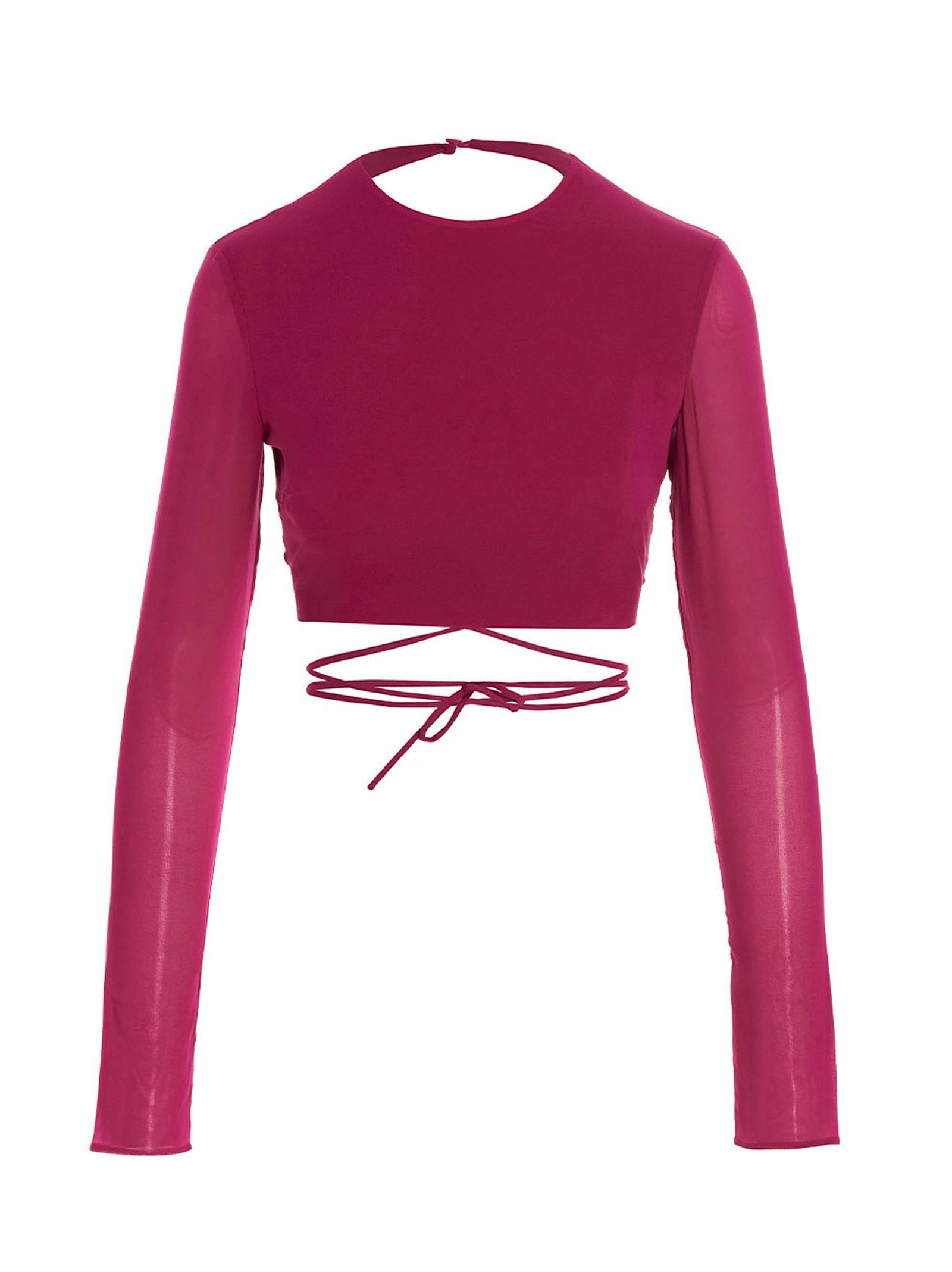 The Andamane Cropped Georgette Top – 96% silk 4% elastane