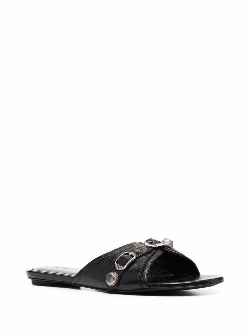 Balenciaga Cagole leather sandals – Upper: 100% Leather - view 5
