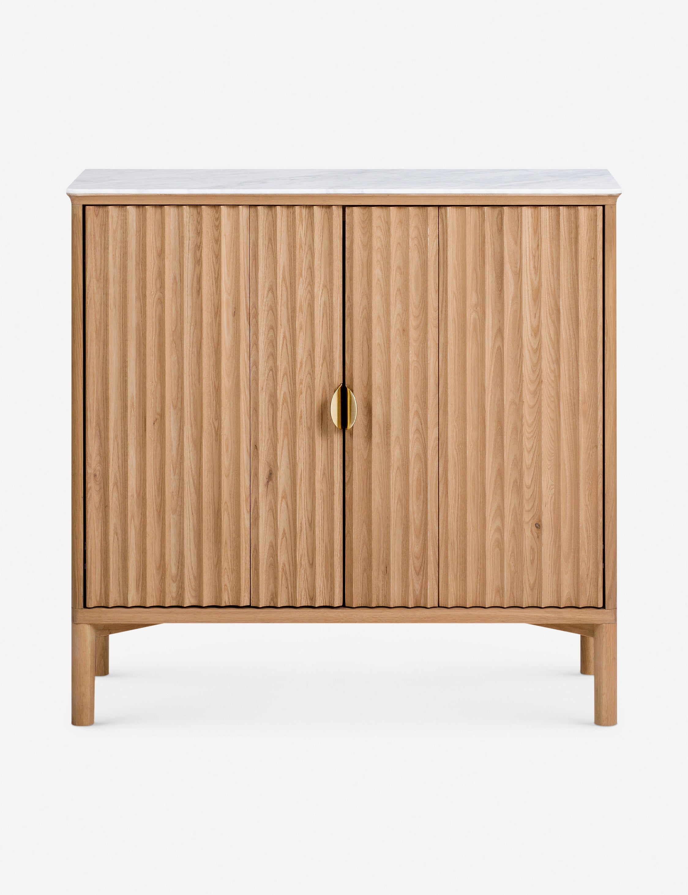 Lulu and Georgia Matija Cabinet – Natural and White Marble