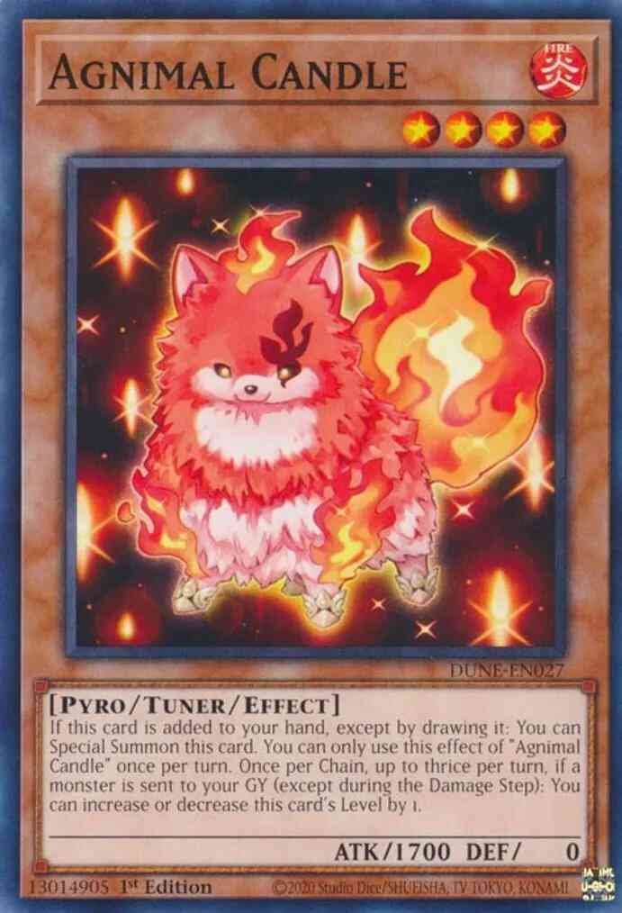 Yu-Gi-Oh! Agnimal Candle - DUNE-EN027 - Common - 1st Edition
