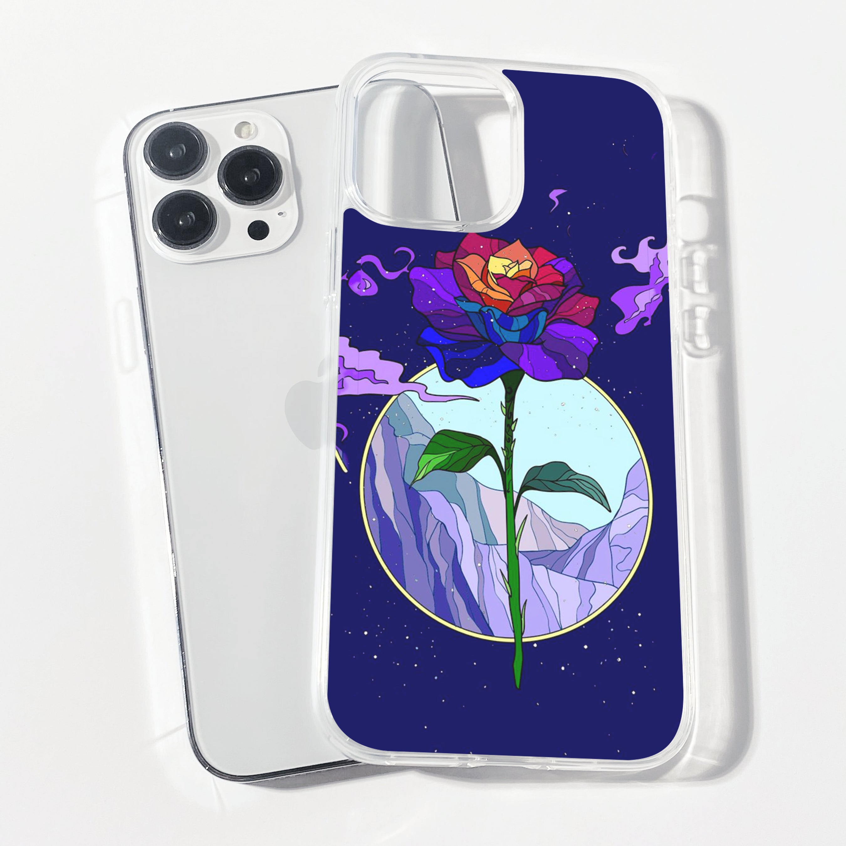 Casebasket Starlit Rose Clear Silicone Phone Cover
