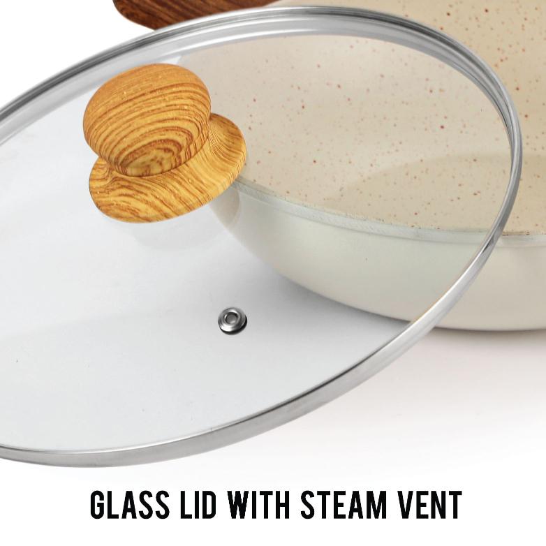Cello Castello Die Cast Induction Base Kadai With Glass Lid - view 10