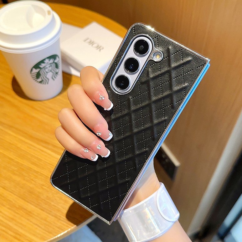 Million Cases Galaxy Z Fold6 Premium Diamond Pattern Leather Case