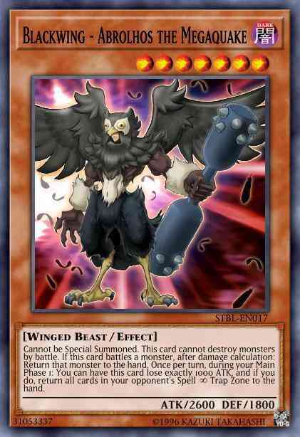 Yu-Gi-Oh! Blackwing - Abrolhos the Megaquake - STBL-EN017 - Rare - 1st Edition