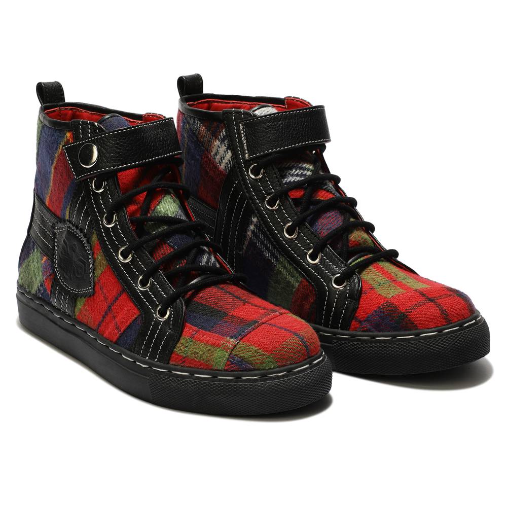 Banjaaran India Red Tartans HighTops_ For Men (discontinued)