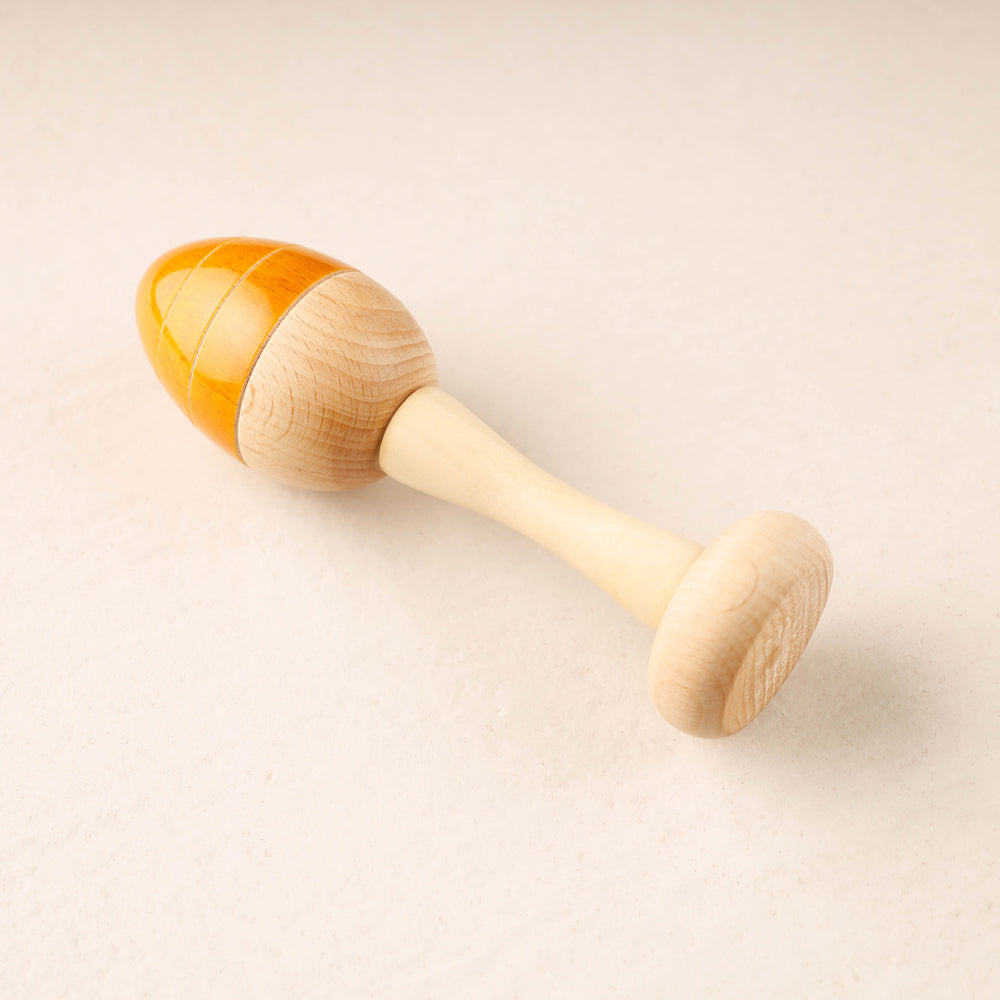 CHANNAPATNA TOYS Egg Rattle - Channapatna Handmade Wooden Toy
