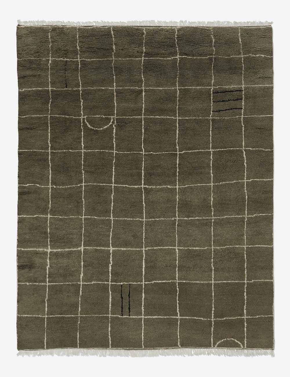 Lulu and Georgia Irregular Grid Hand-Knotted Wool Rug by Sarah Sherman Samuel - view 2