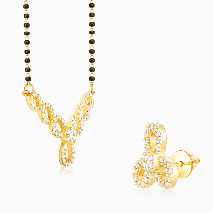 GIVA Jewellery Golden Trifecta Love Mangalsutra Set - view 4